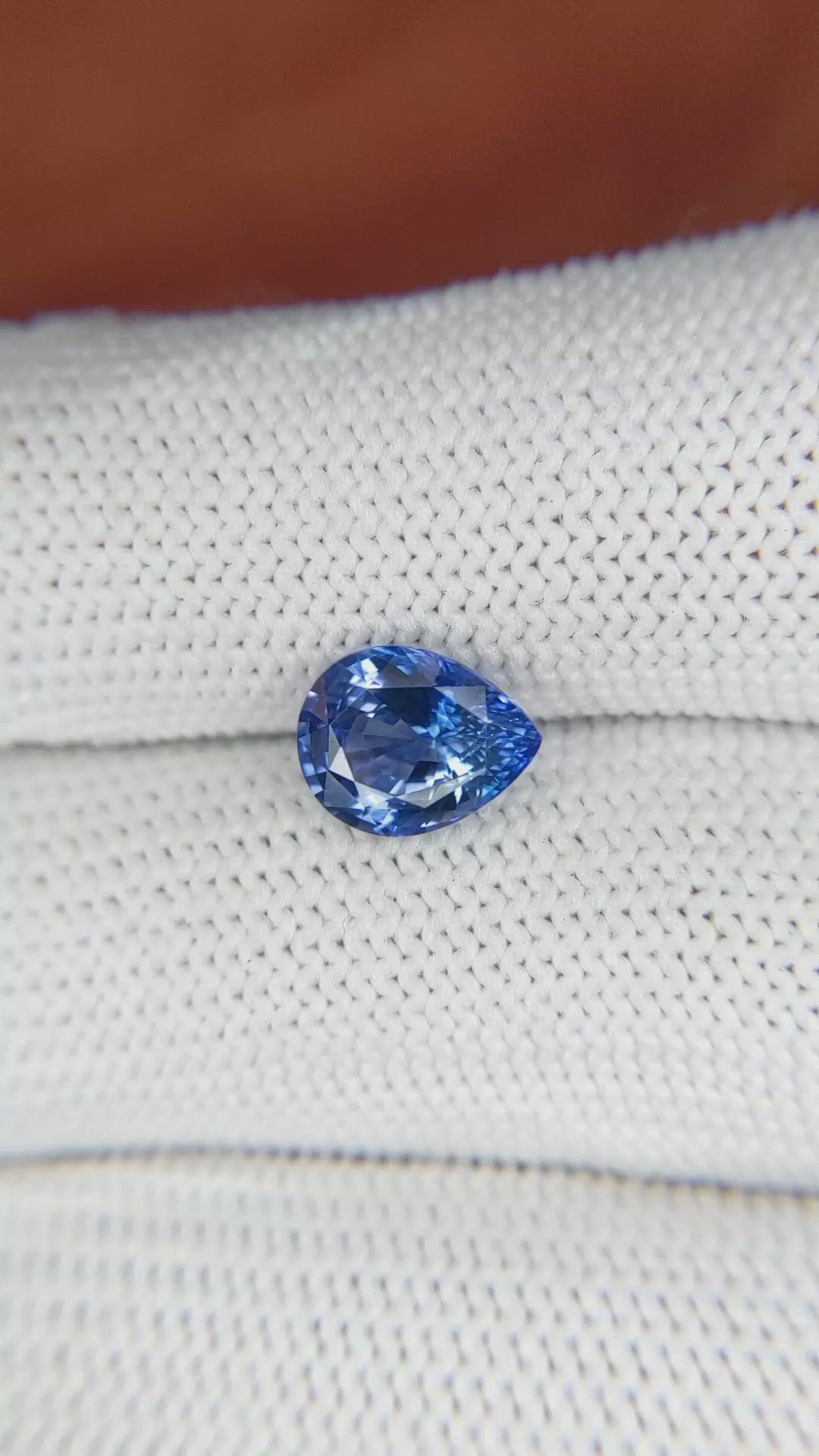 2.13 Ct. Blue Sapphire from Ceylon (Sri Lanka) Size Video