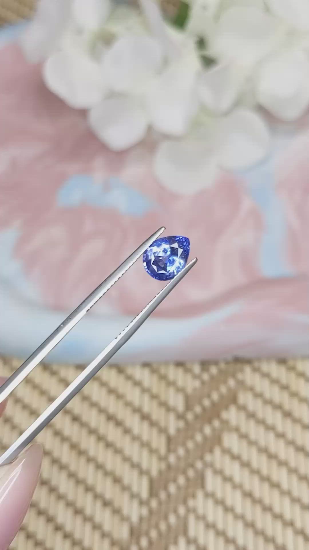 2.13 Ct. Blue Sapphire from Ceylon (Sri Lanka) Size Video