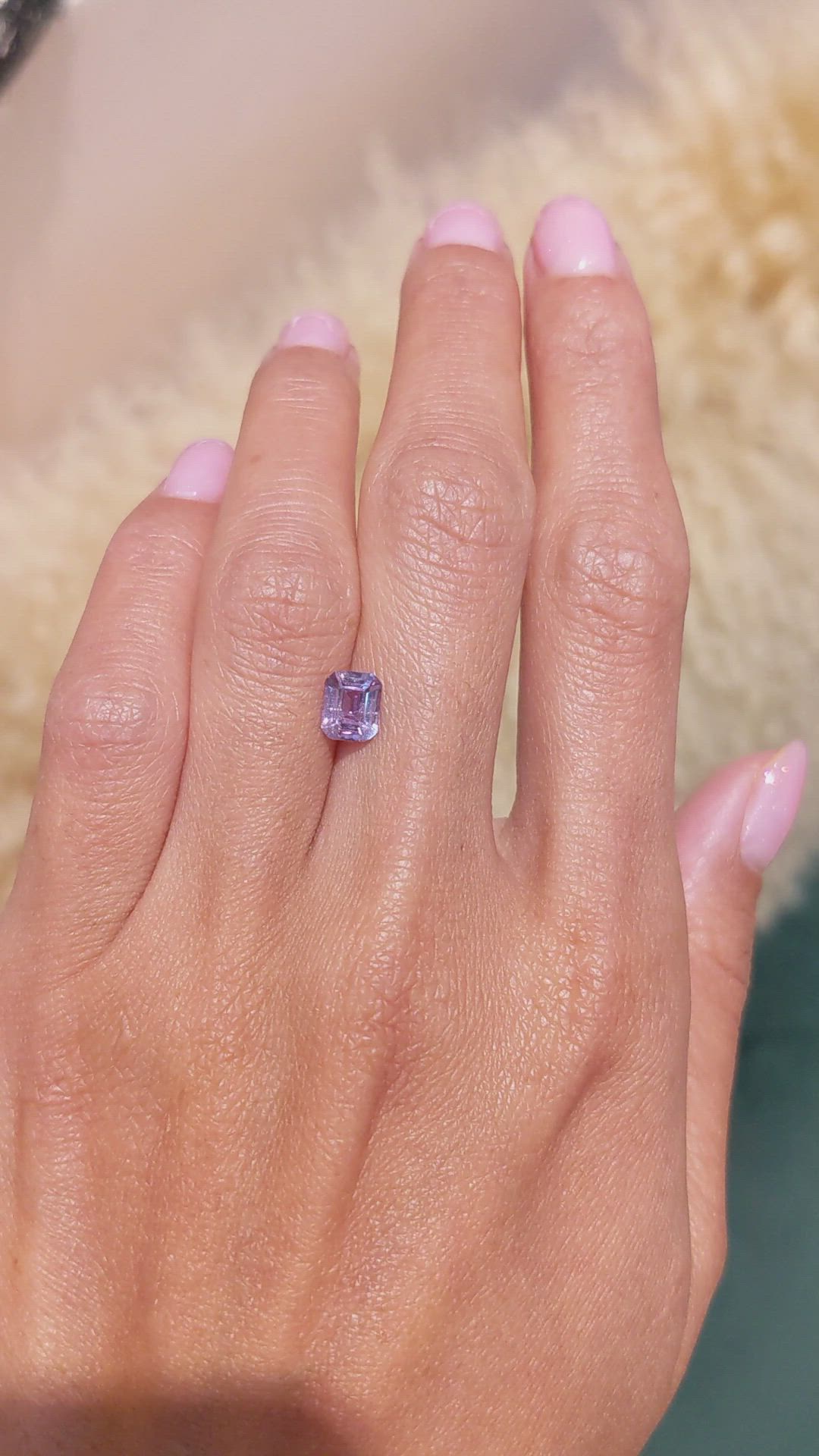 1.20 Ct. Purplish Pink Sapphire from Ceylon (Sri Lanka) Size Video