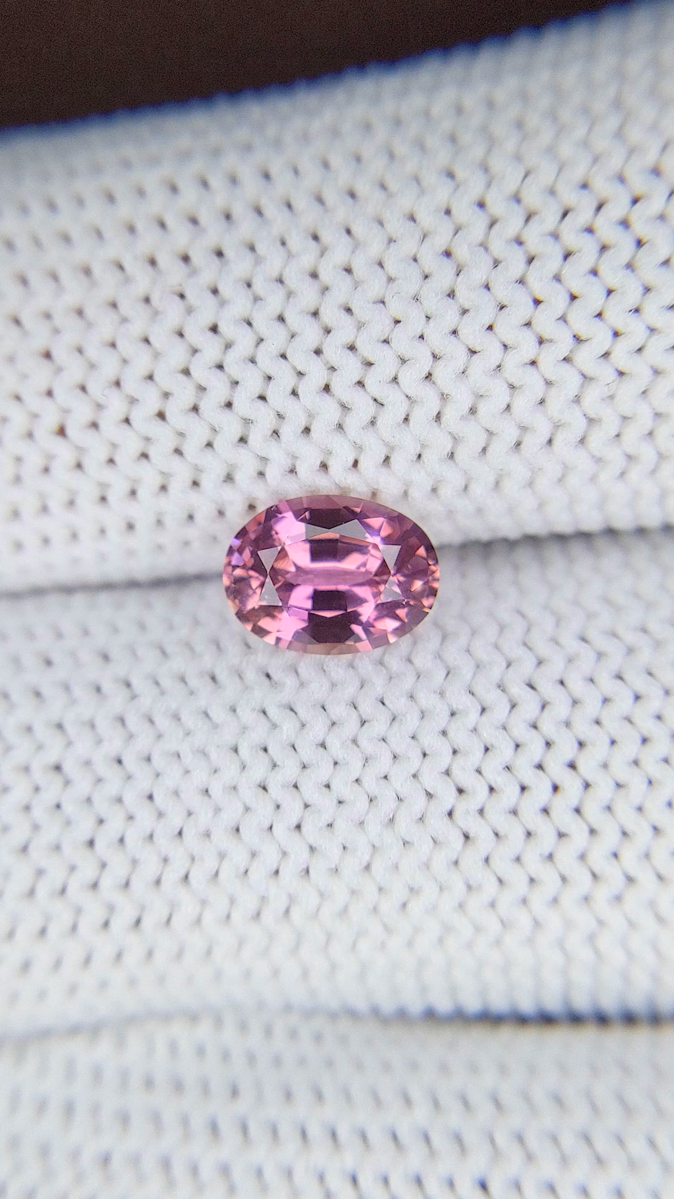 1.32 Ct. Purplish Pink Sapphire from Ceylon (Sri Lanka) Size Video