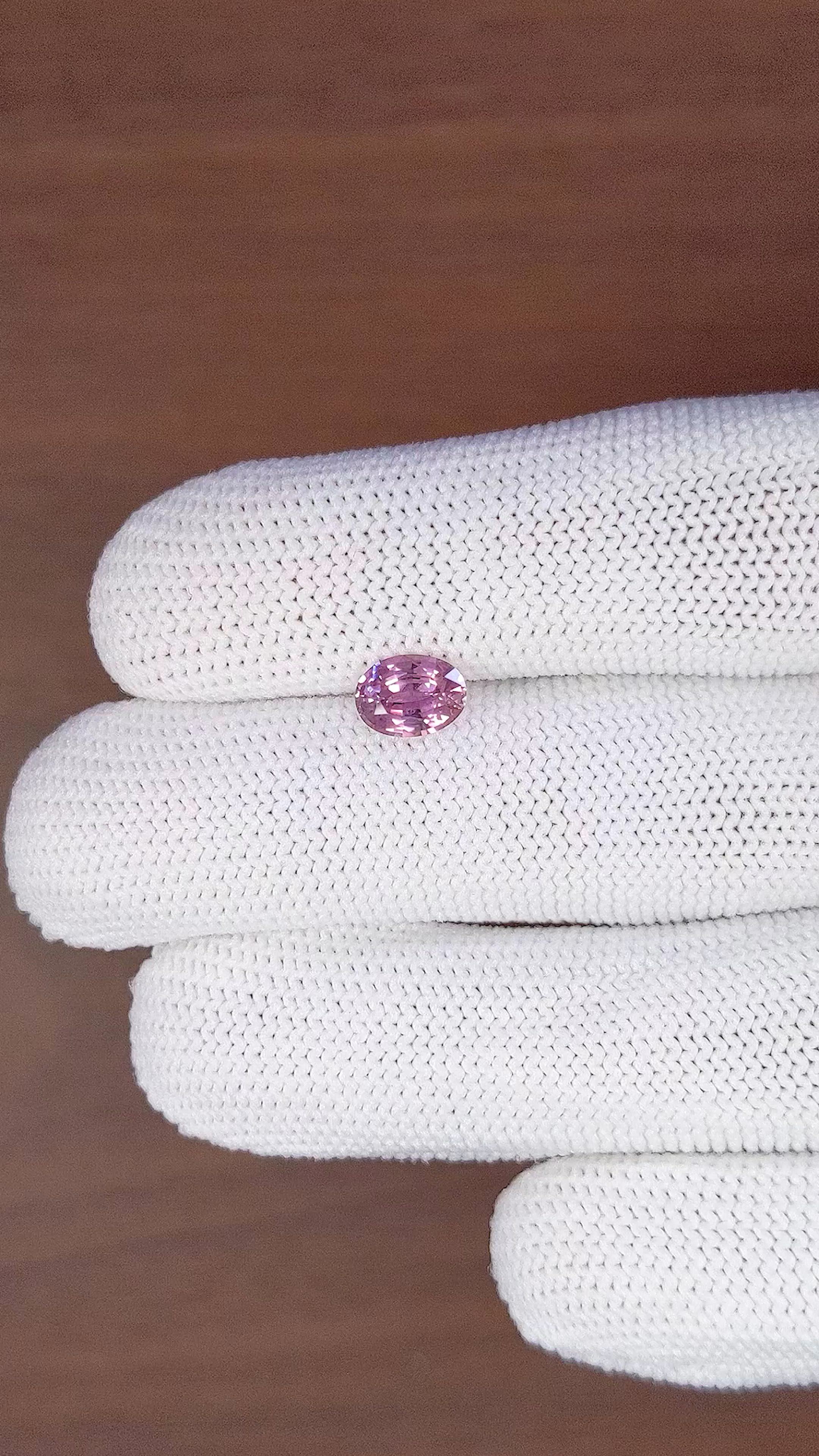 1.32 Ct. Purplish Pink Sapphire from Ceylon (Sri Lanka) Size Video