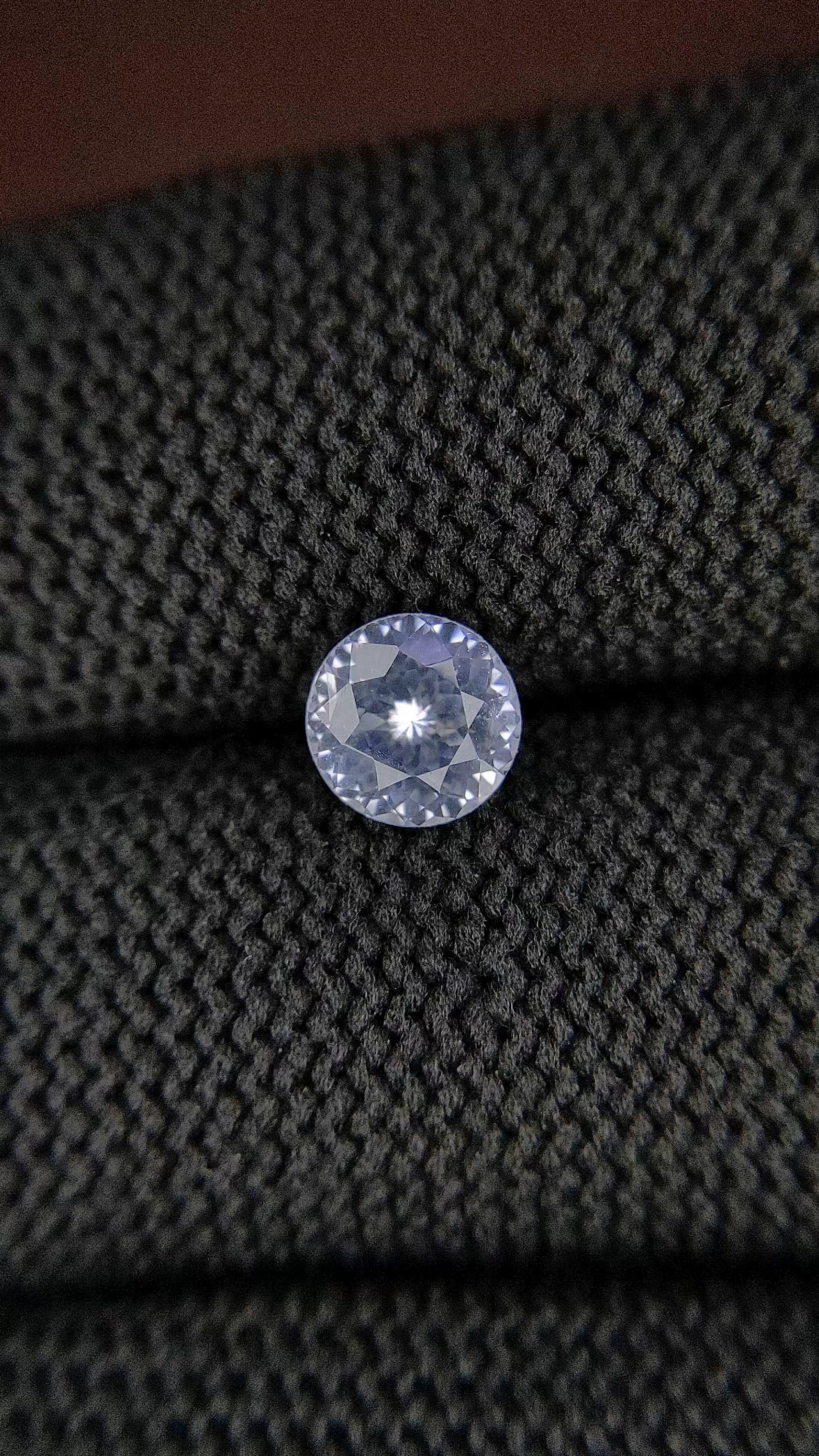 1.27 Ct. White Sapphire from Ceylon (Sri Lanka) Size Video