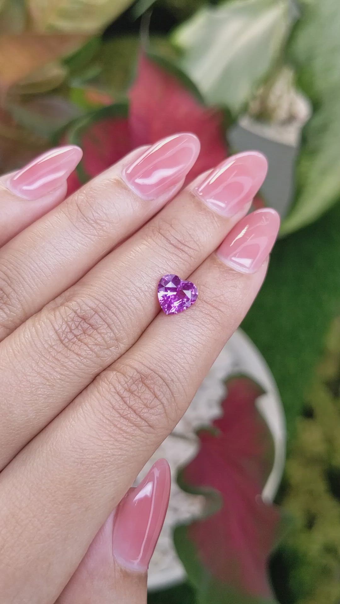 2.04 Ct. Pinkish Purple Sapphire from Ceylon (Sri Lanka) Size Video