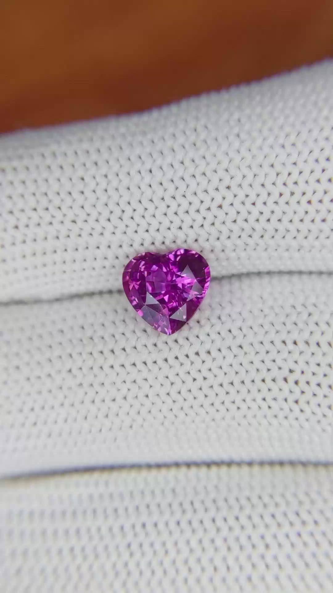 2.04 Ct. Pinkish Purple Sapphire from Ceylon (Sri Lanka) Size Video