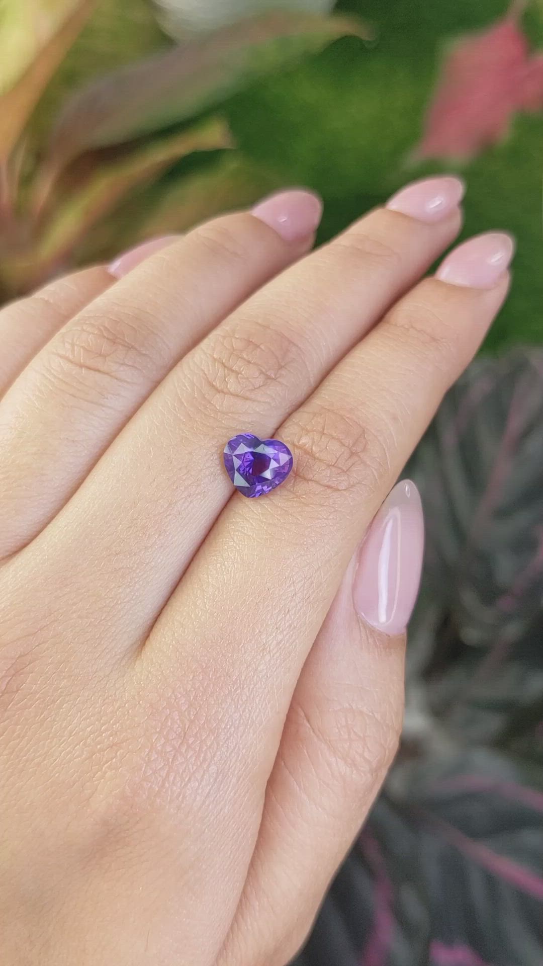 2.57 Ct. Purple Sapphire from Ceylon (Sri Lanka) Size Video