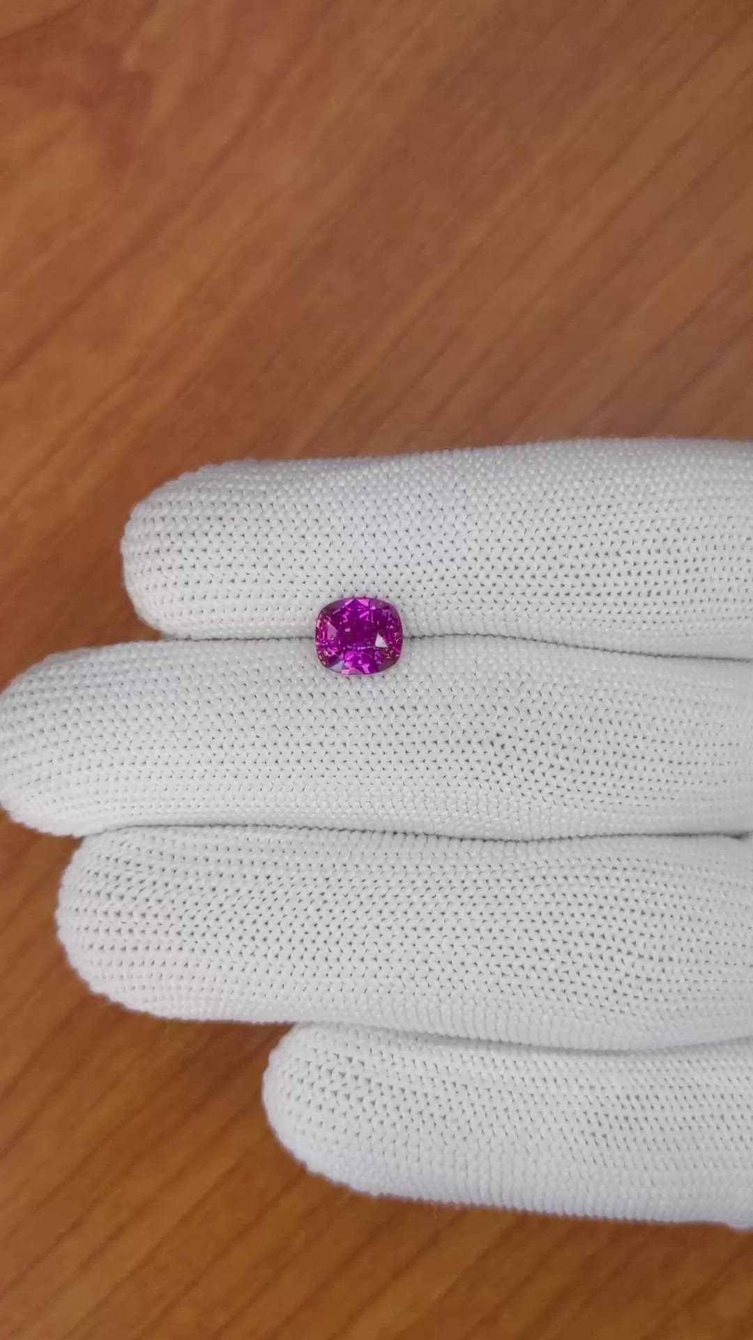 2.16 Ct. Purplish Pink Sapphire from Ceylon (Sri Lanka) Size Video