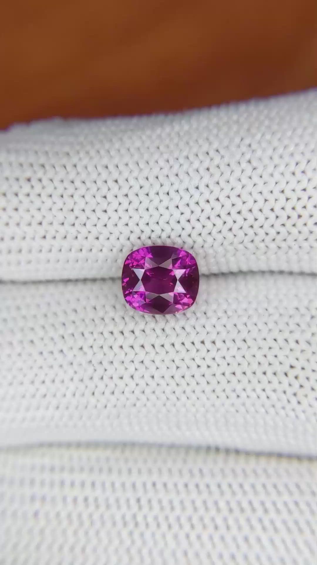 2.16 Ct. Purplish Pink Sapphire from Ceylon (Sri Lanka) Size Video