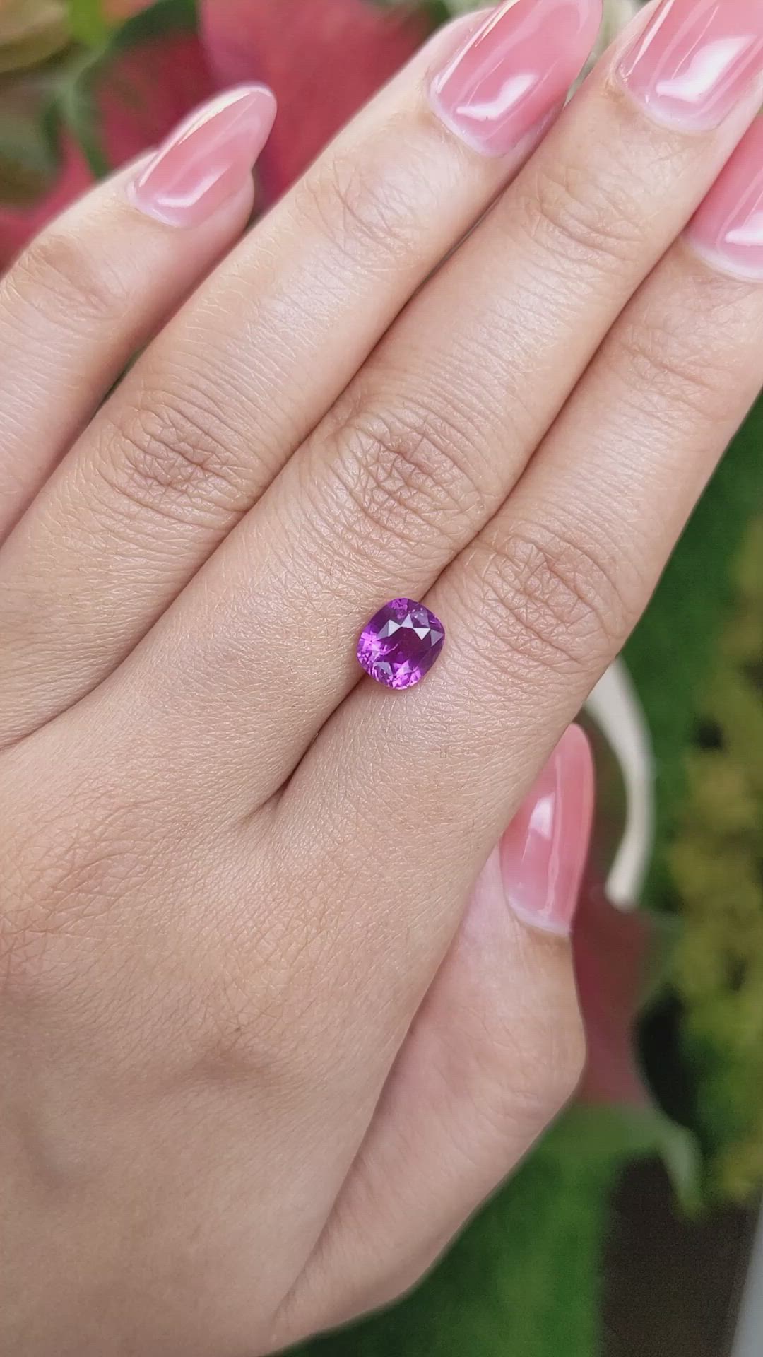 2.16 Ct. Purplish Pink Sapphire from Ceylon (Sri Lanka) Size Video