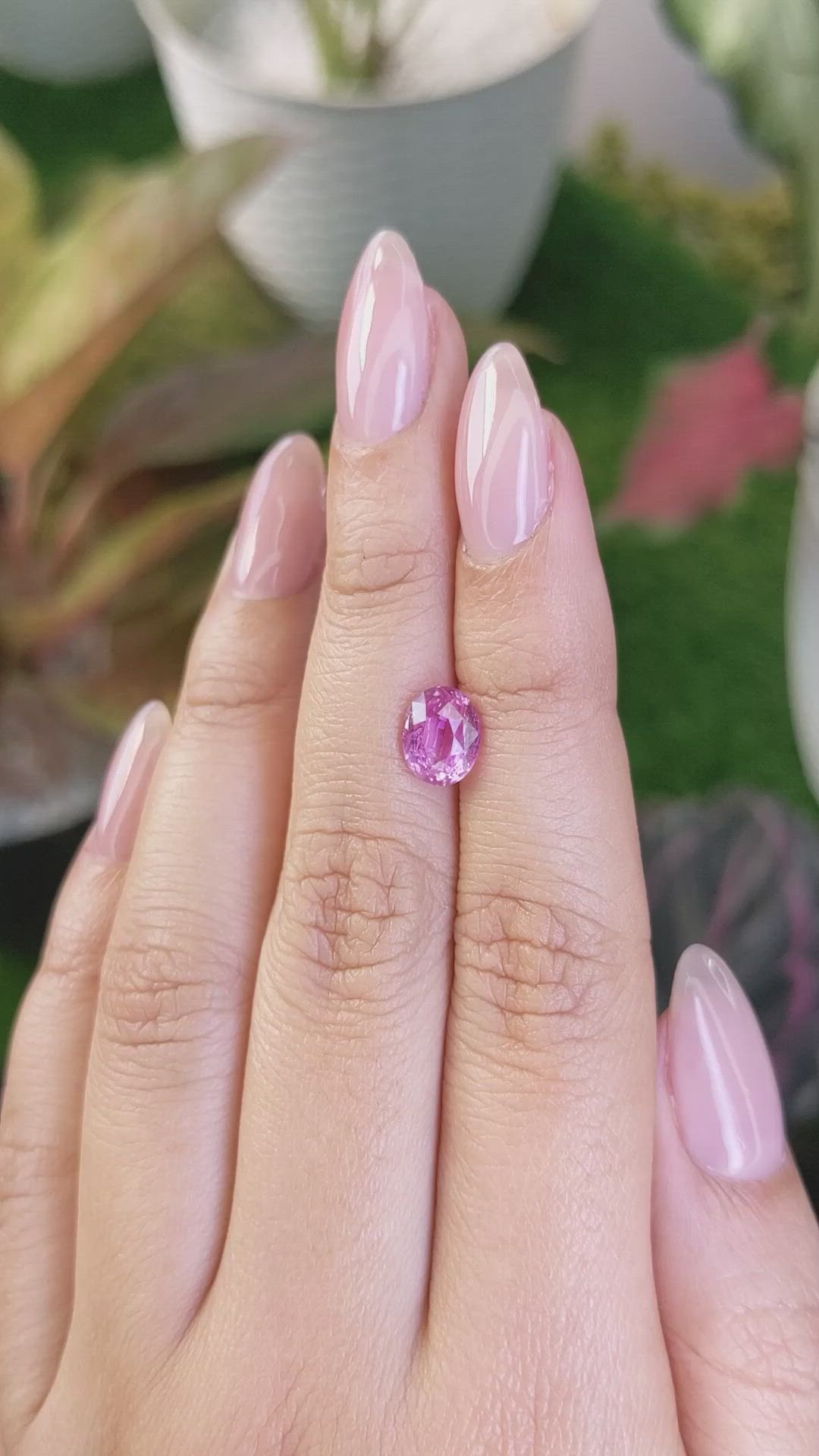 2.04 Ct. Purplish Pink Sapphire from Ceylon (Sri Lanka) Size Video