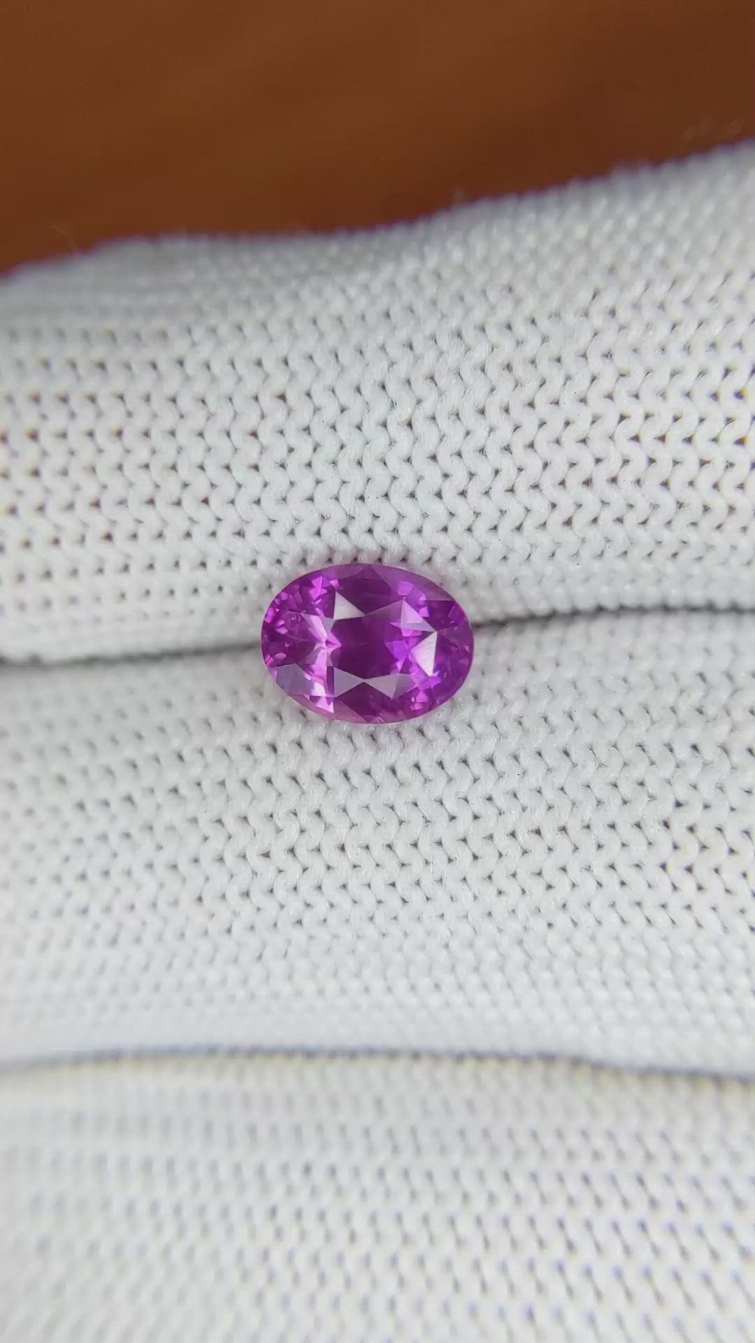 2.02 Ct. Pinkish Purple Sapphire from Ceylon (Sri Lanka) Size Video