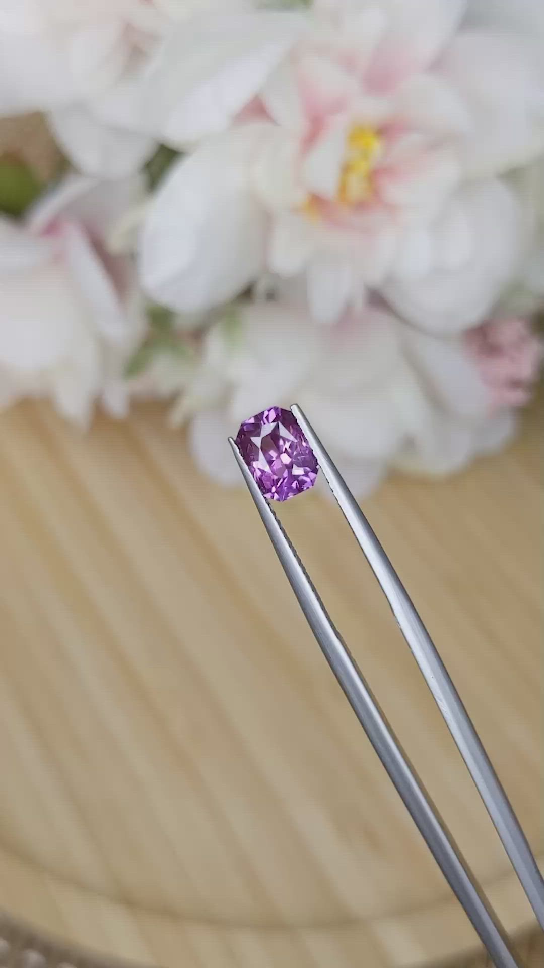 2.13 Ct. Pinkish Purple Sapphire from Ceylon (Sri Lanka) Size Video