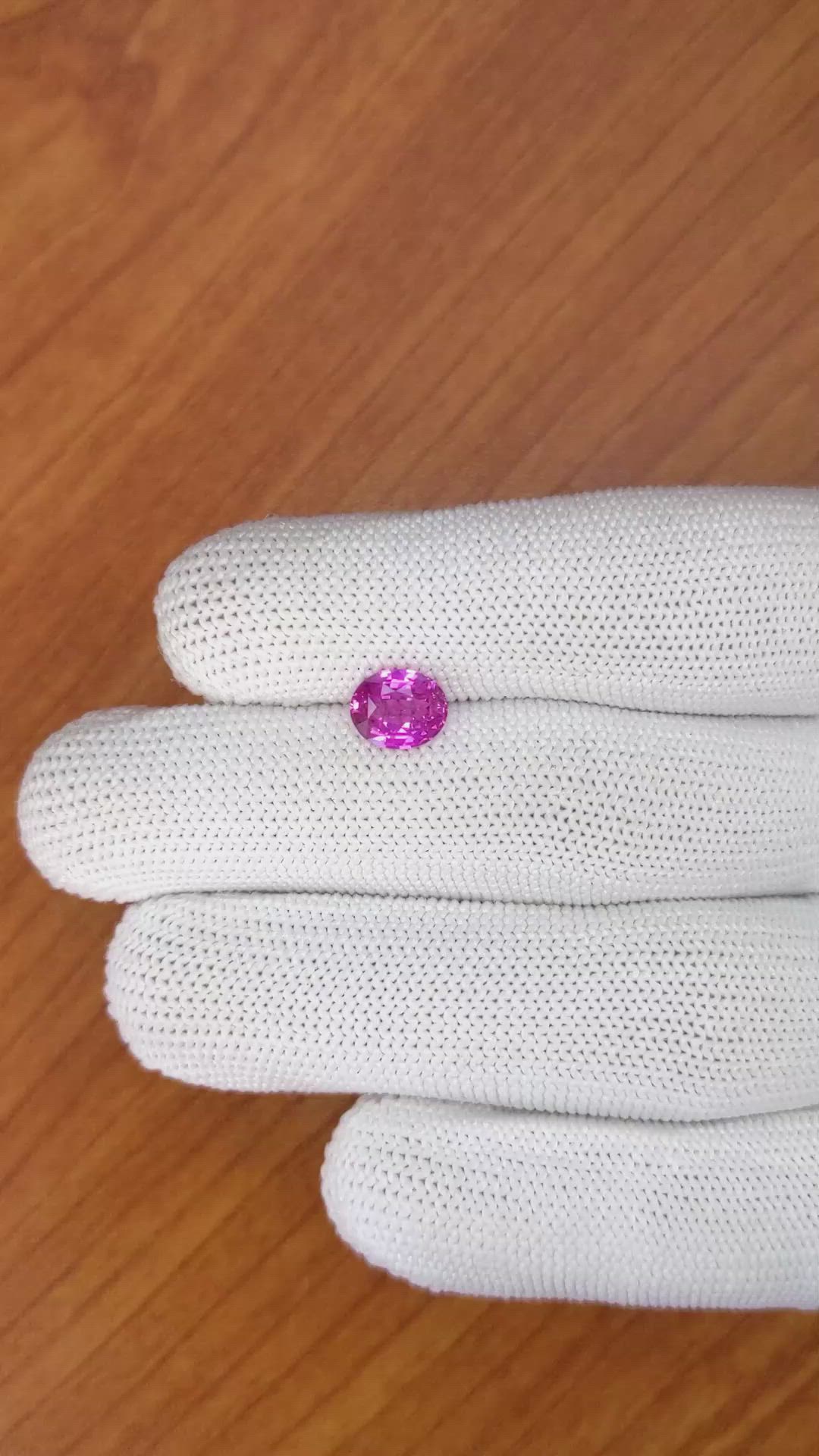 1.65 Ct. Purplish Pink Sapphire from Ceylon (Sri Lanka) Size Video
