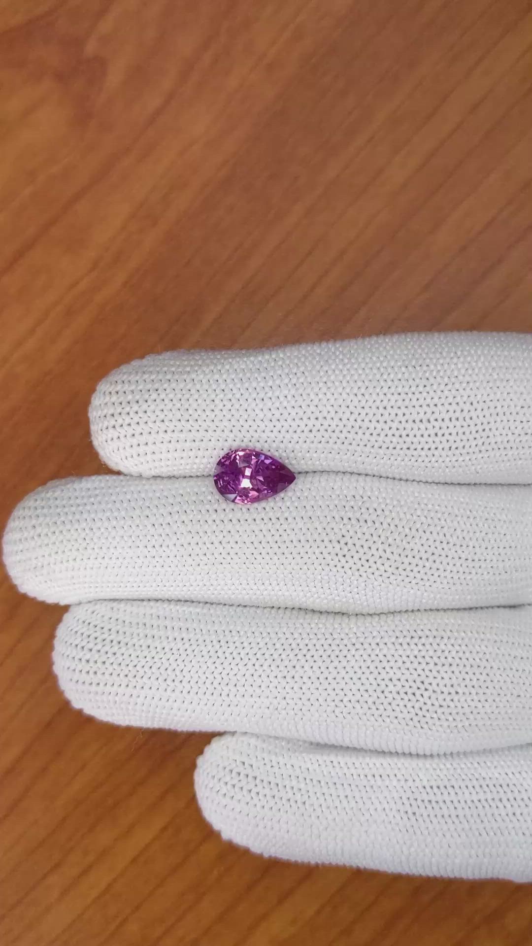 2.19 Ct. Pinkish Purple Sapphire from Ceylon (Sri Lanka) Size Video