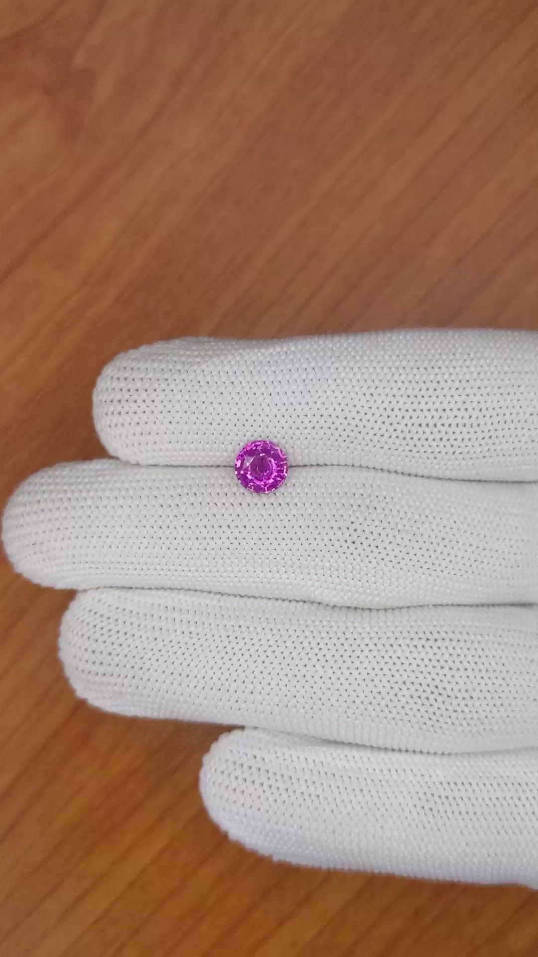 1.23 Ct. Purplish Pink Sapphire from Ceylon (Sri Lanka) Size Video