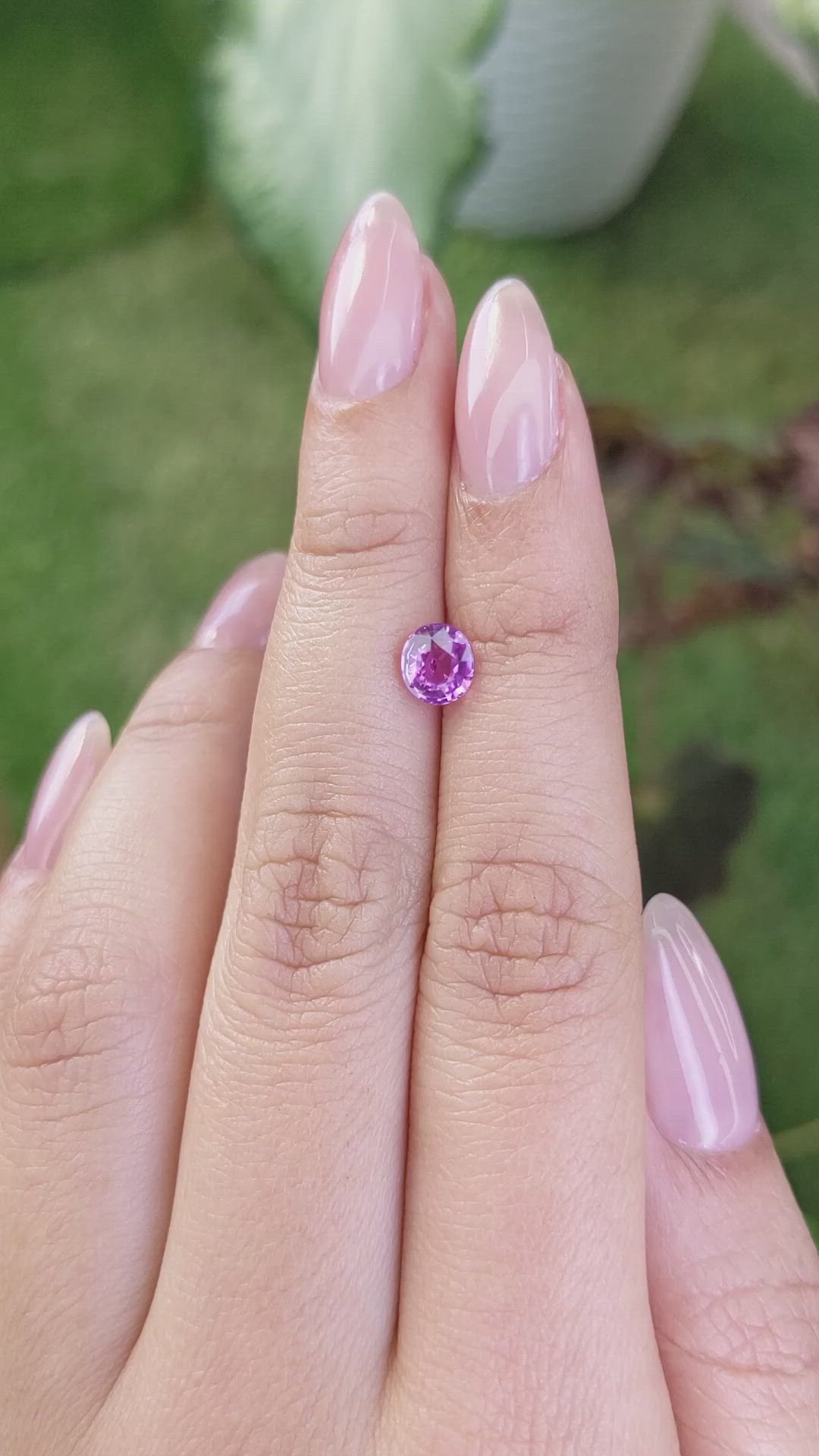 1.08 Ct. Purplish Pink Sapphire from Ceylon (Sri Lanka) Size Video