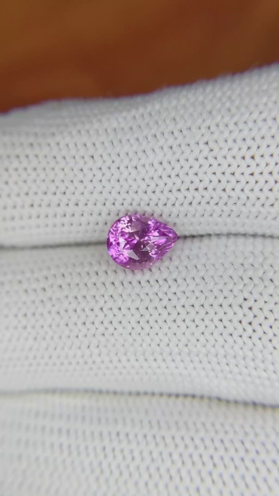 1.42 Ct. Pinkish Purple Sapphire from Ceylon (Sri Lanka) Size Video