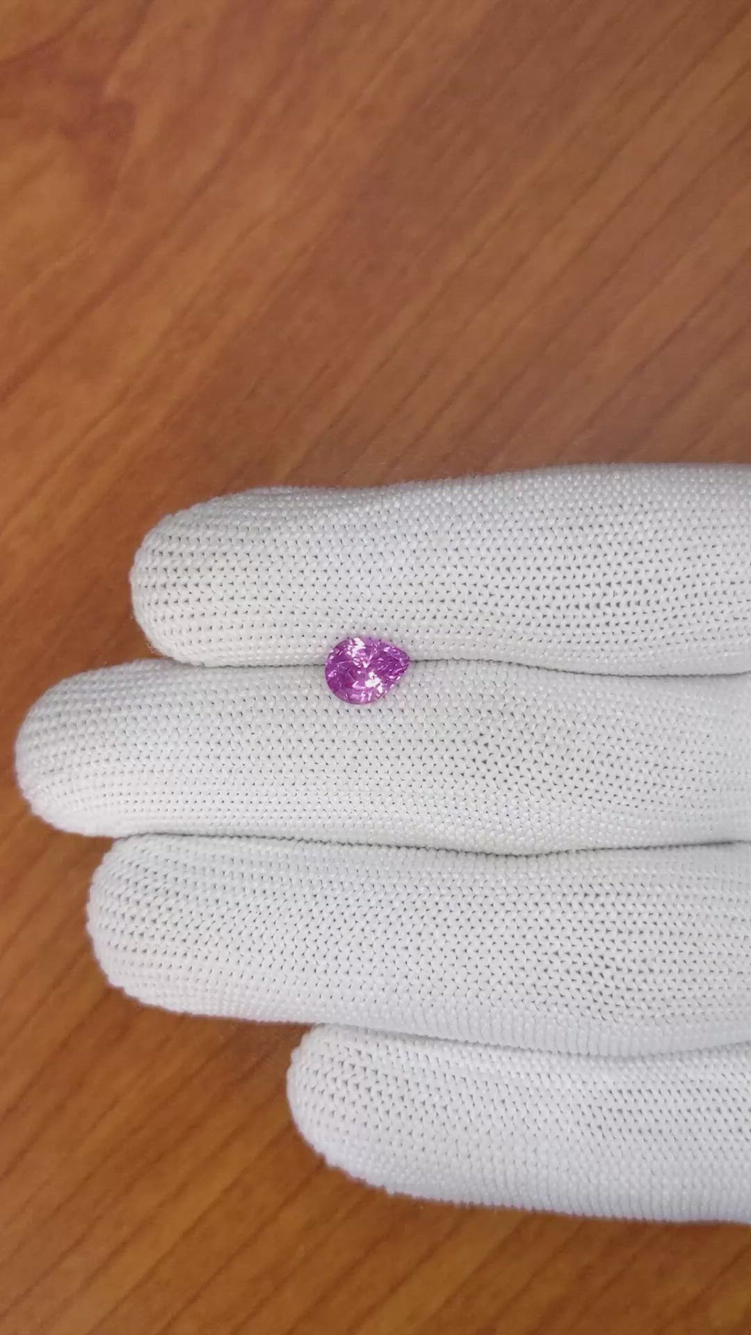 1.42 Ct. Pinkish Purple Sapphire from Ceylon (Sri Lanka) Size Video