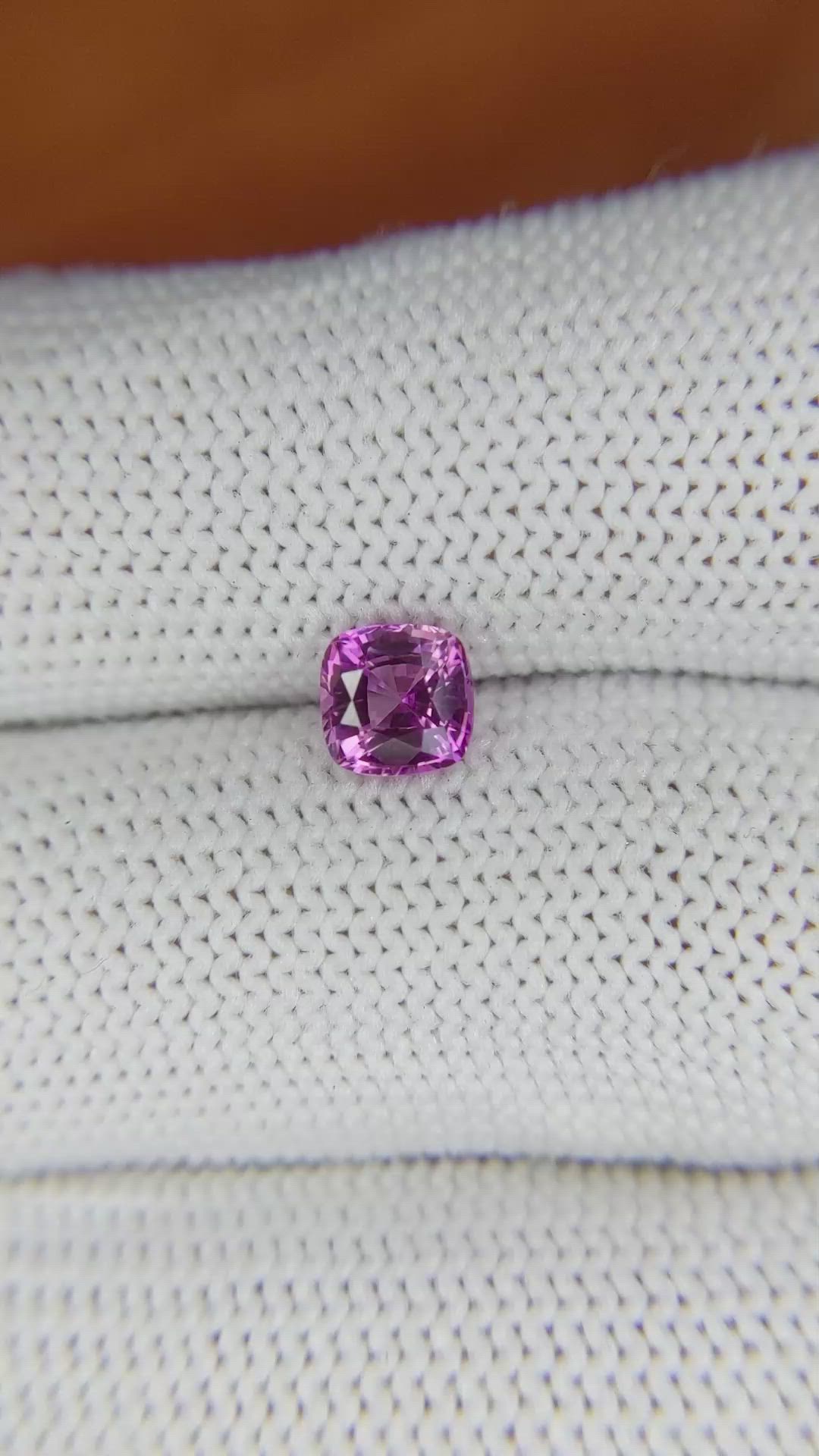 0.96 Ct. Purplish Pink Sapphire from Ceylon (Sri Lanka) Size Video