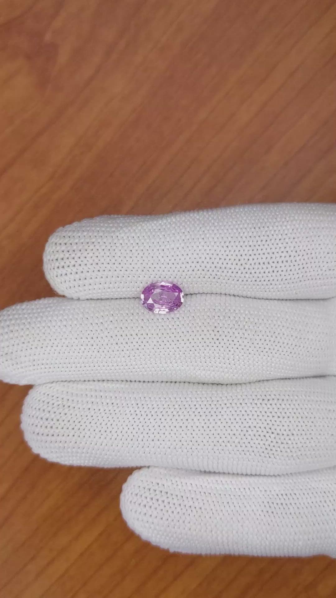 1.36 Ct. Pinkish Purple Sapphire from Ceylon (Sri Lanka) Size Video