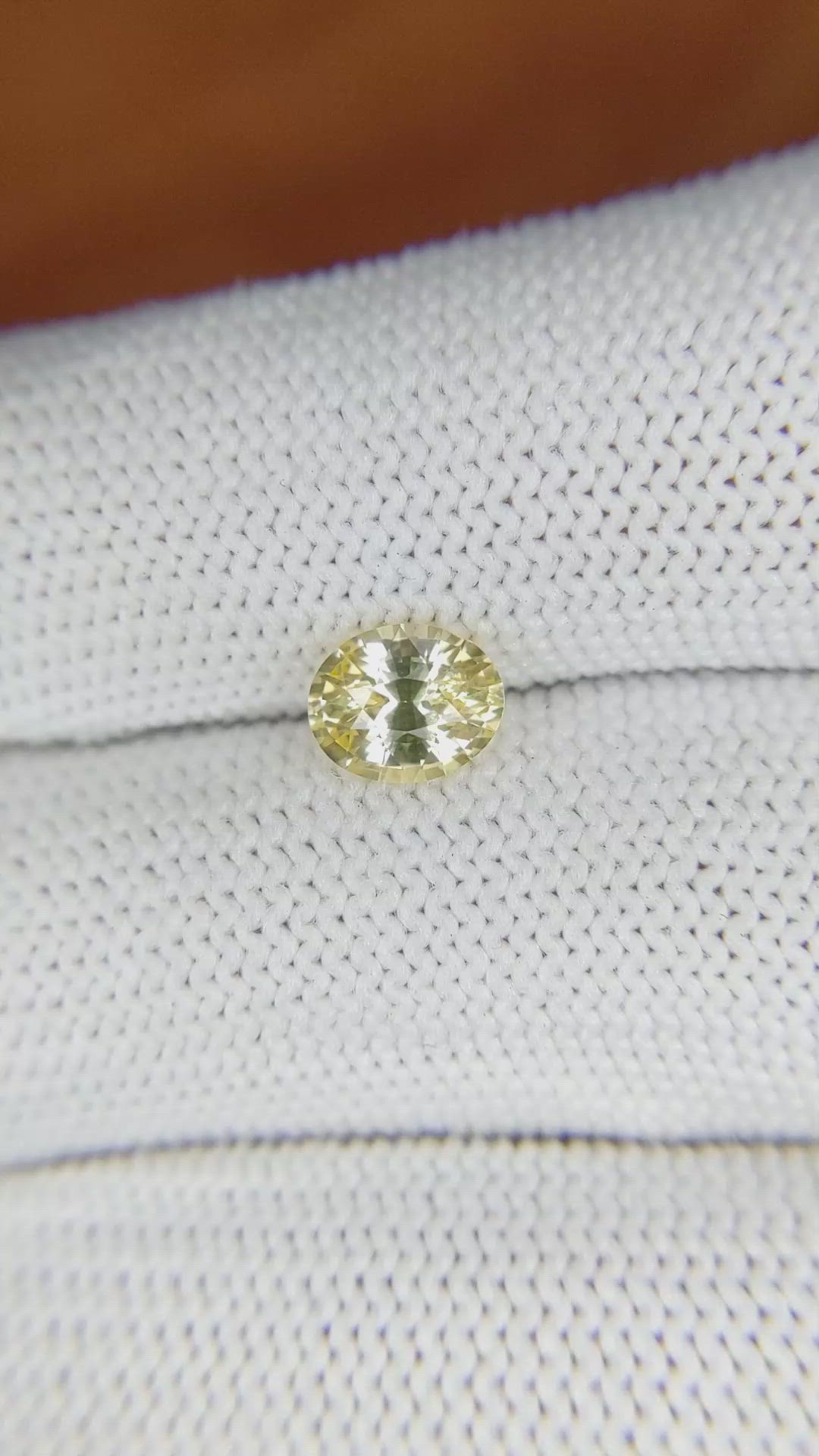 1.13 Ct. Yellow Sapphire from Ceylon (Sri Lanka) Size Video