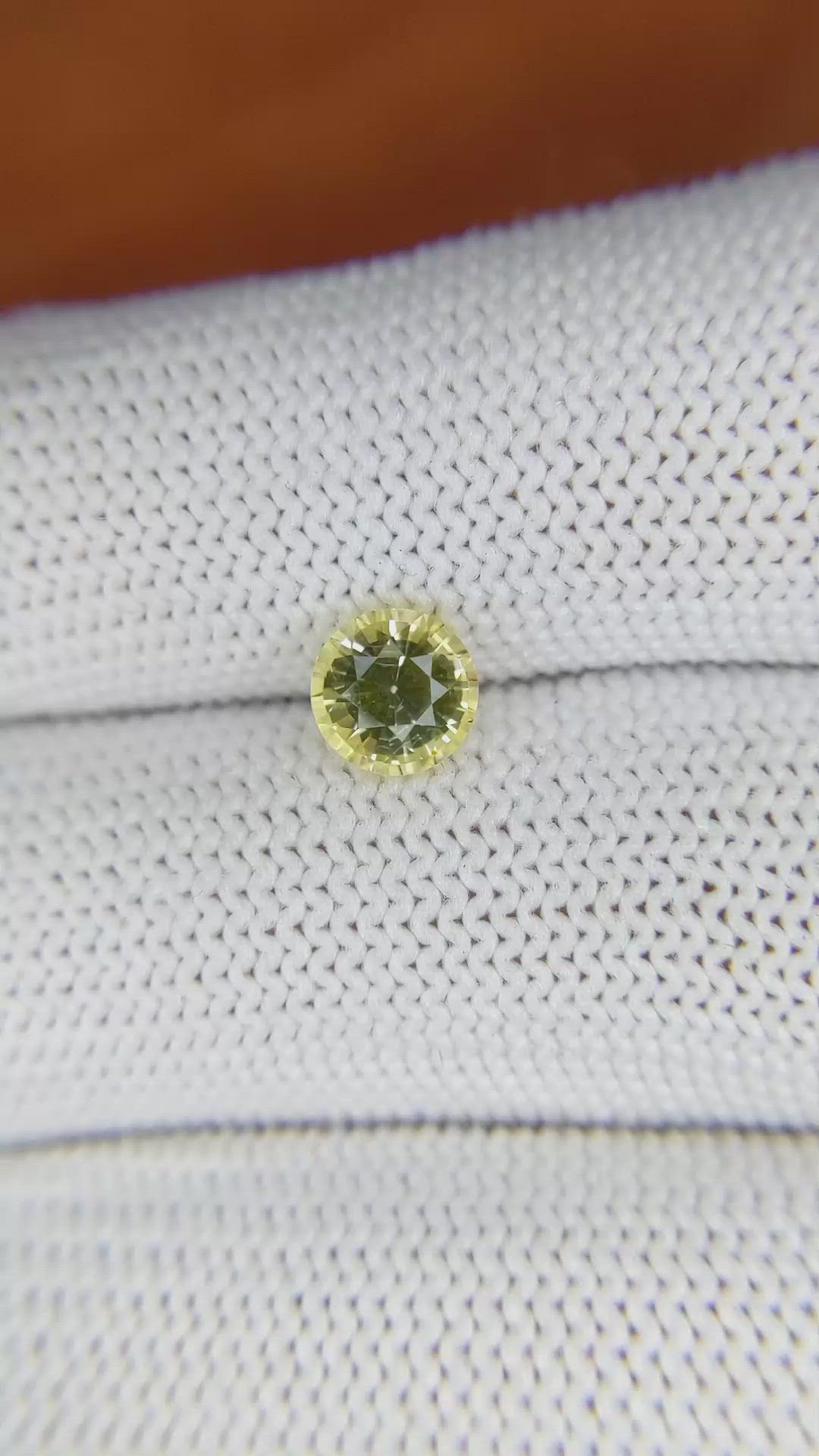 1.14 Ct. Yellow Sapphire from Ceylon (Sri Lanka) Size Video