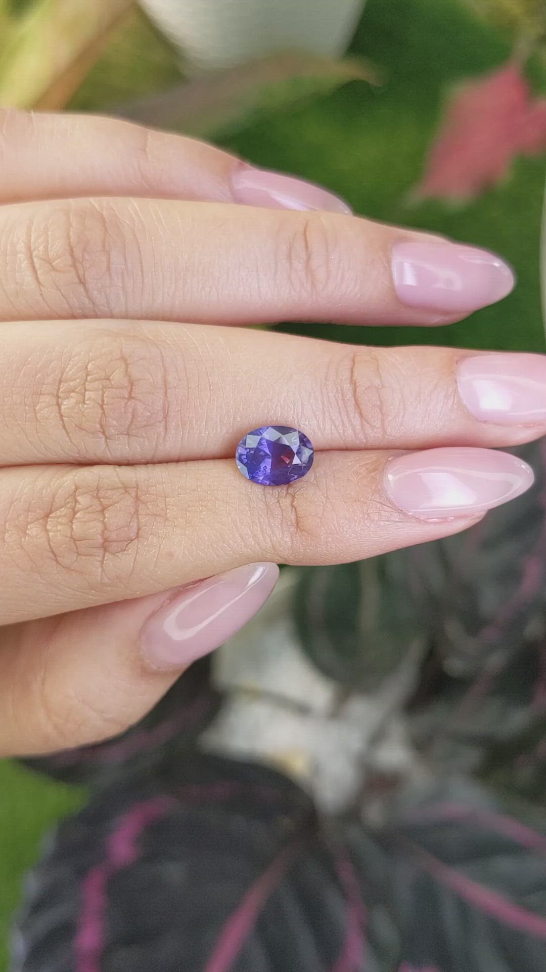 2.03 Ct. Bluish Purple Sapphire from Ceylon (Sri Lanka) Size Video