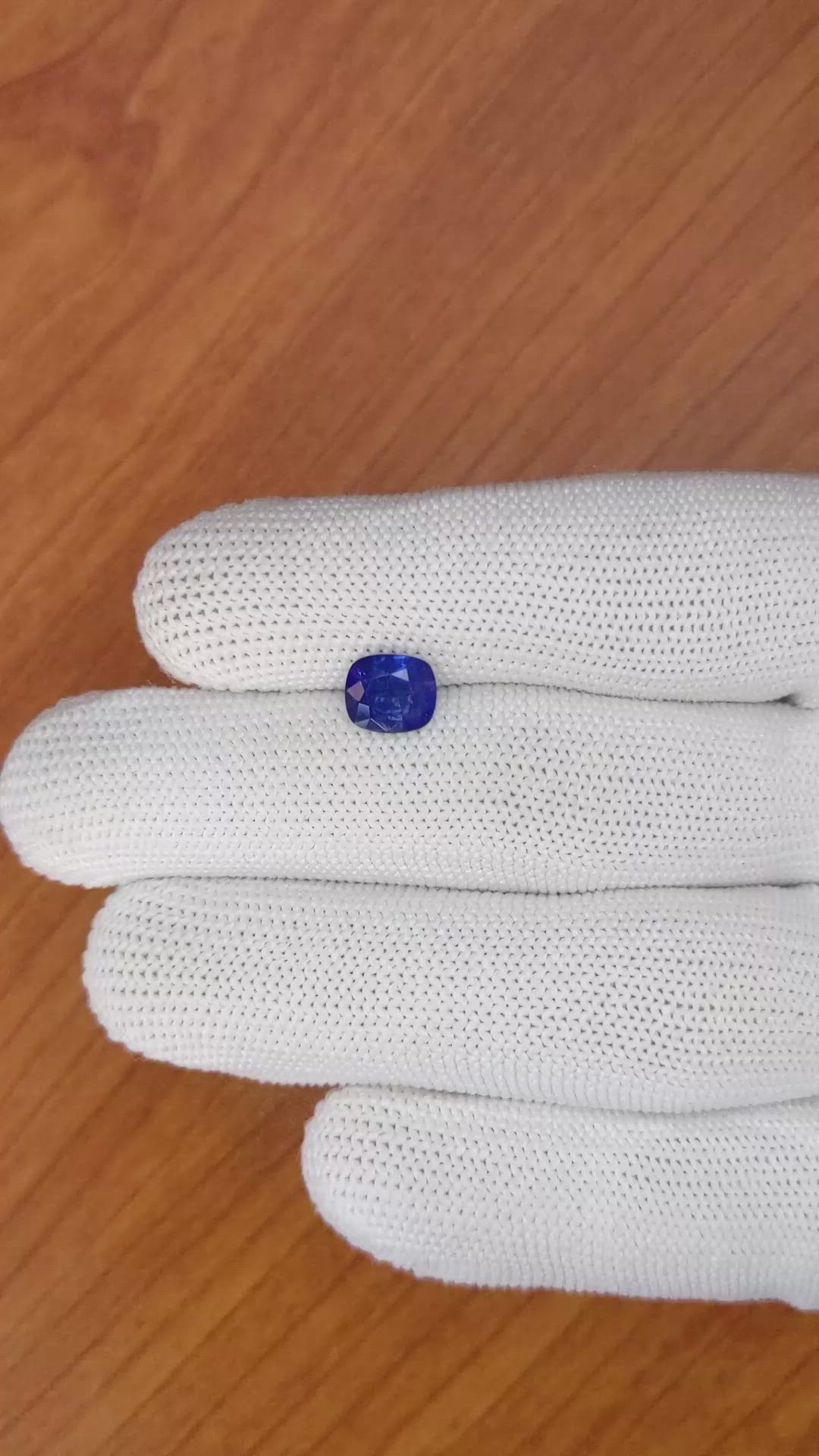 2.03 Ct. Blue Sapphire from Ceylon (Sri Lanka) Size Video