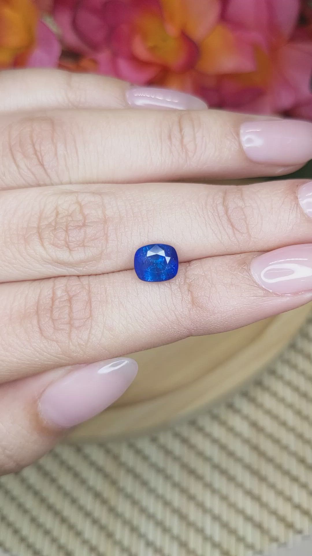 2.03 Ct. Blue Sapphire from Ceylon (Sri Lanka) Size Video