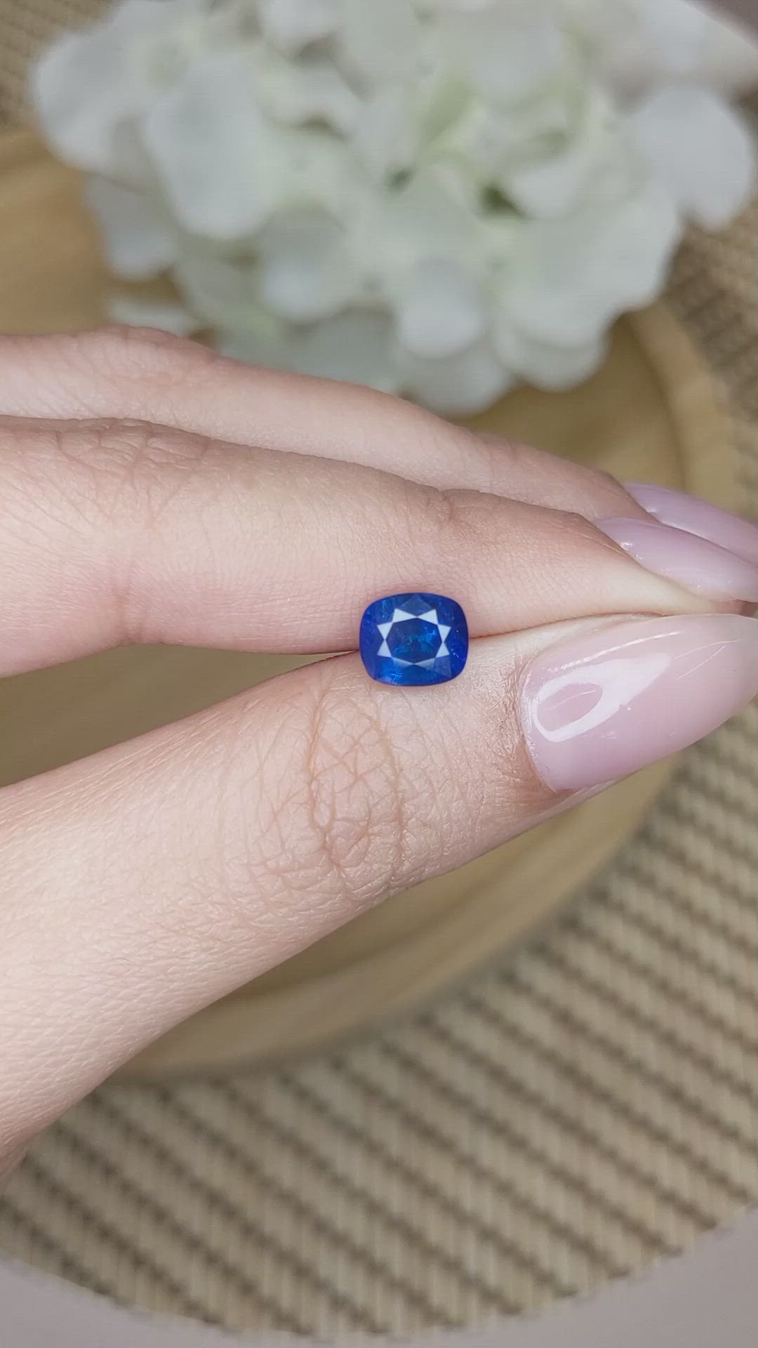 2.03 Ct. Blue Sapphire from Ceylon (Sri Lanka) Size Video