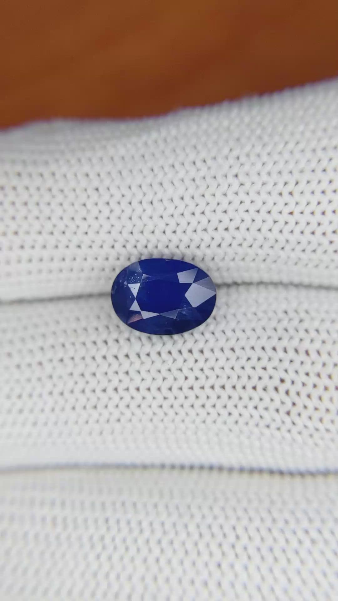 2.65 Ct. Blue Sapphire from Ceylon (Sri Lanka) Size Video
