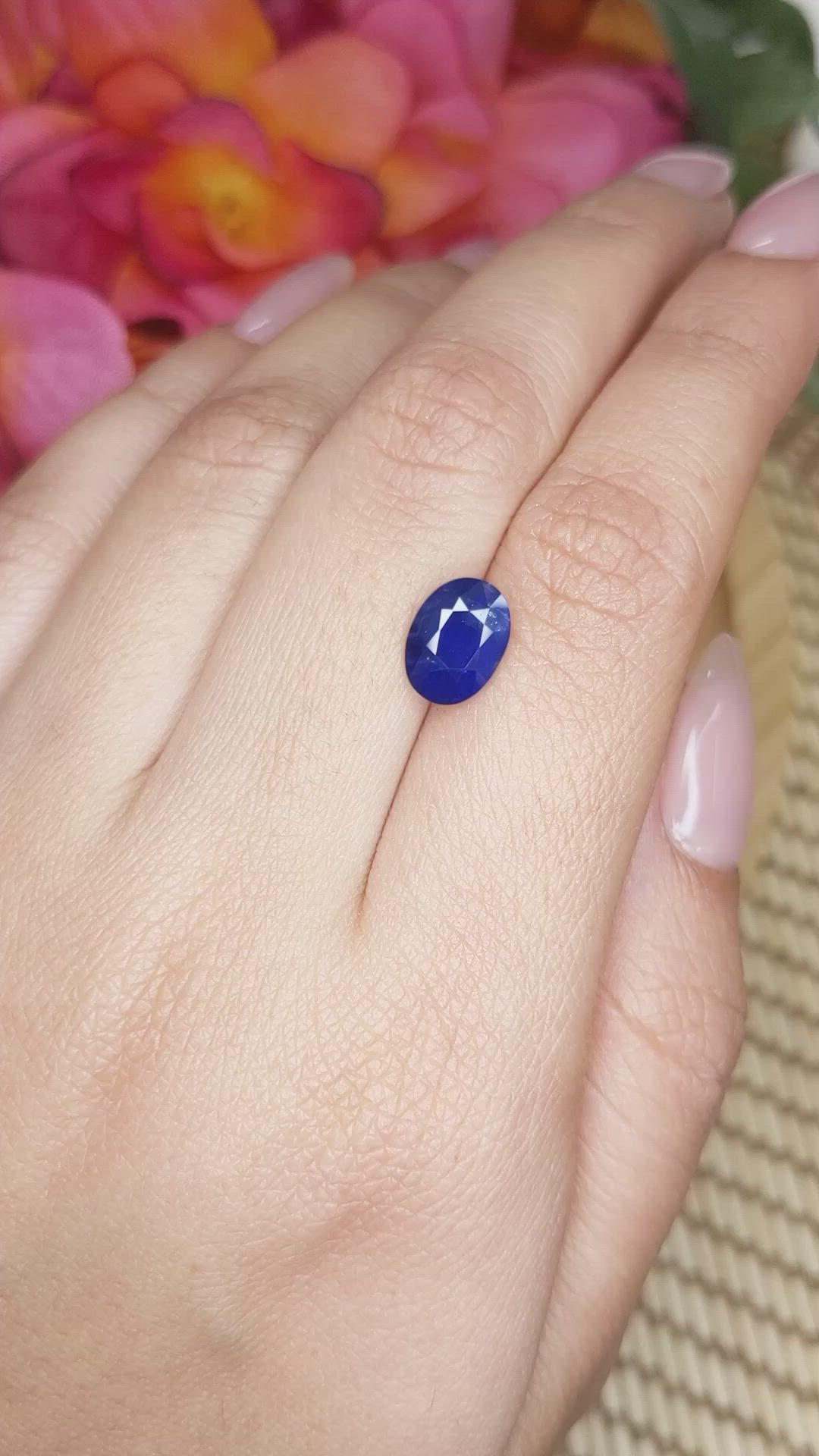 2.65 Ct. Blue Sapphire from Ceylon (Sri Lanka) Size Video