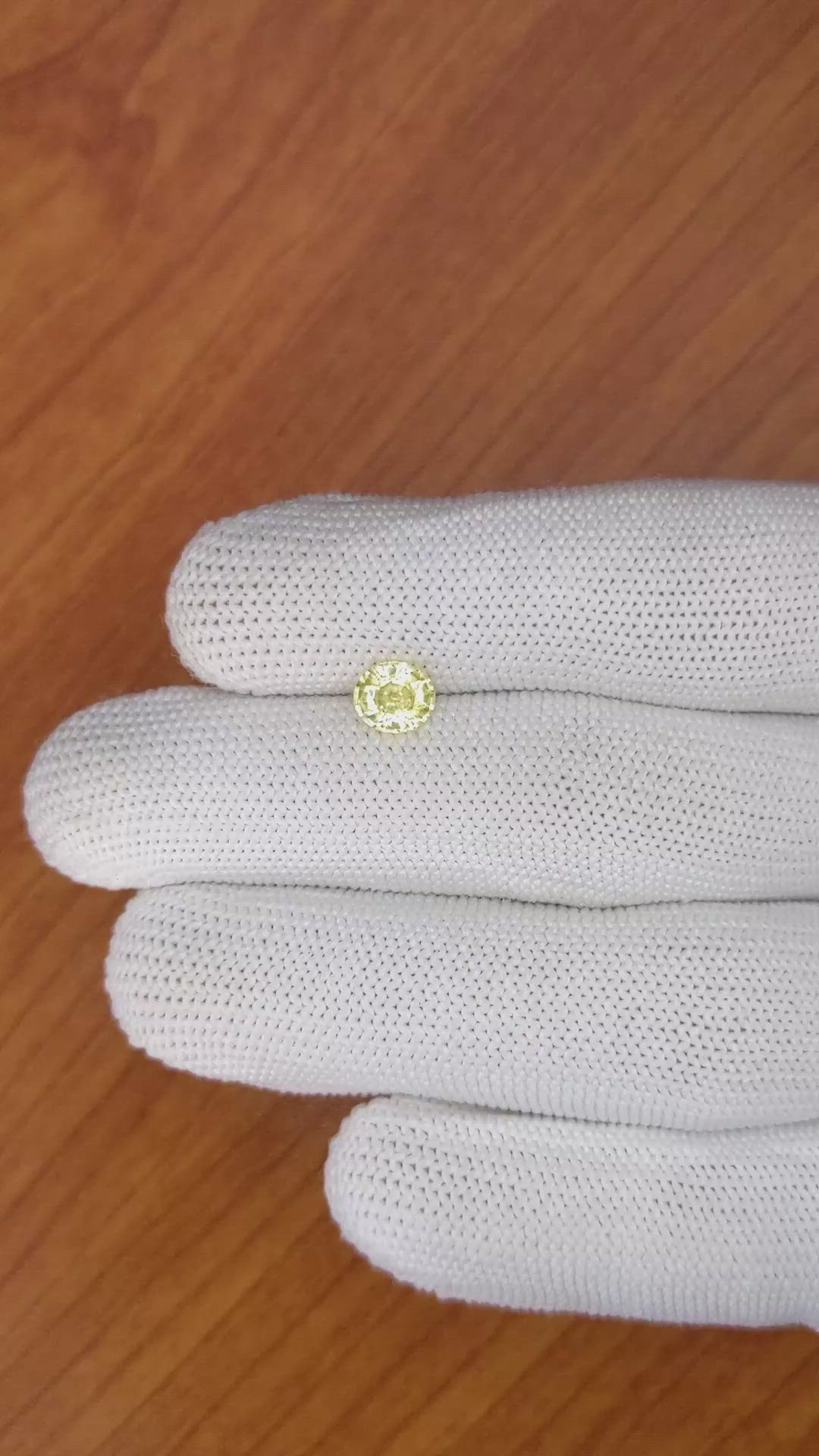 1.08 Ct. Yellow Sapphire from Ceylon (Sri Lanka) Size Video