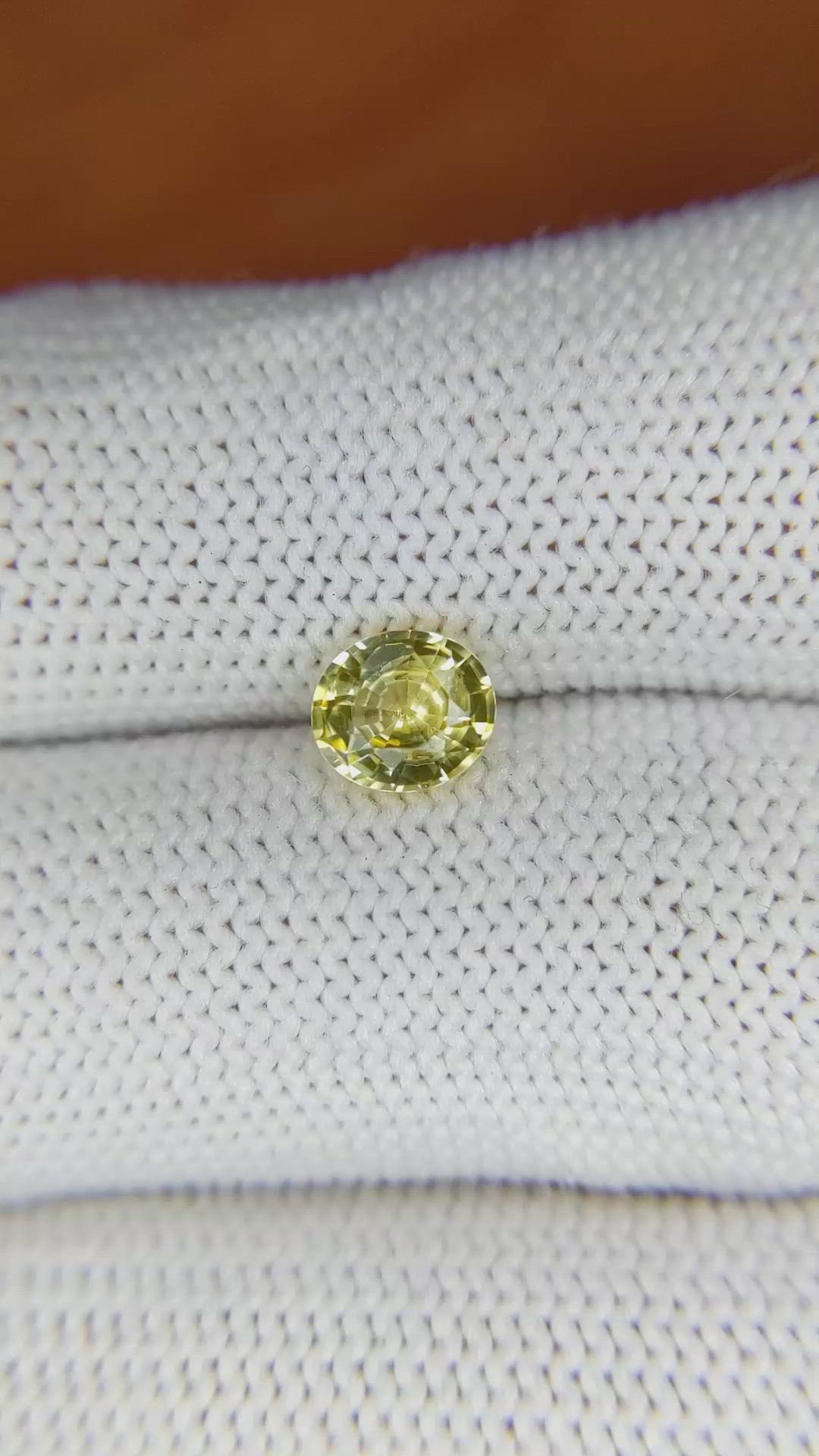 1.08 Ct. Yellow Sapphire from Ceylon (Sri Lanka) Size Video