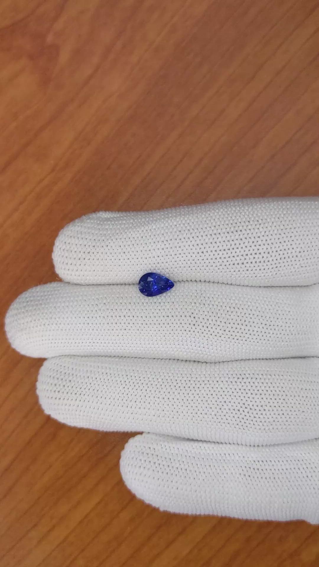 1.22 Ct. Blue Sapphire from Ceylon (Sri Lanka) Size Video