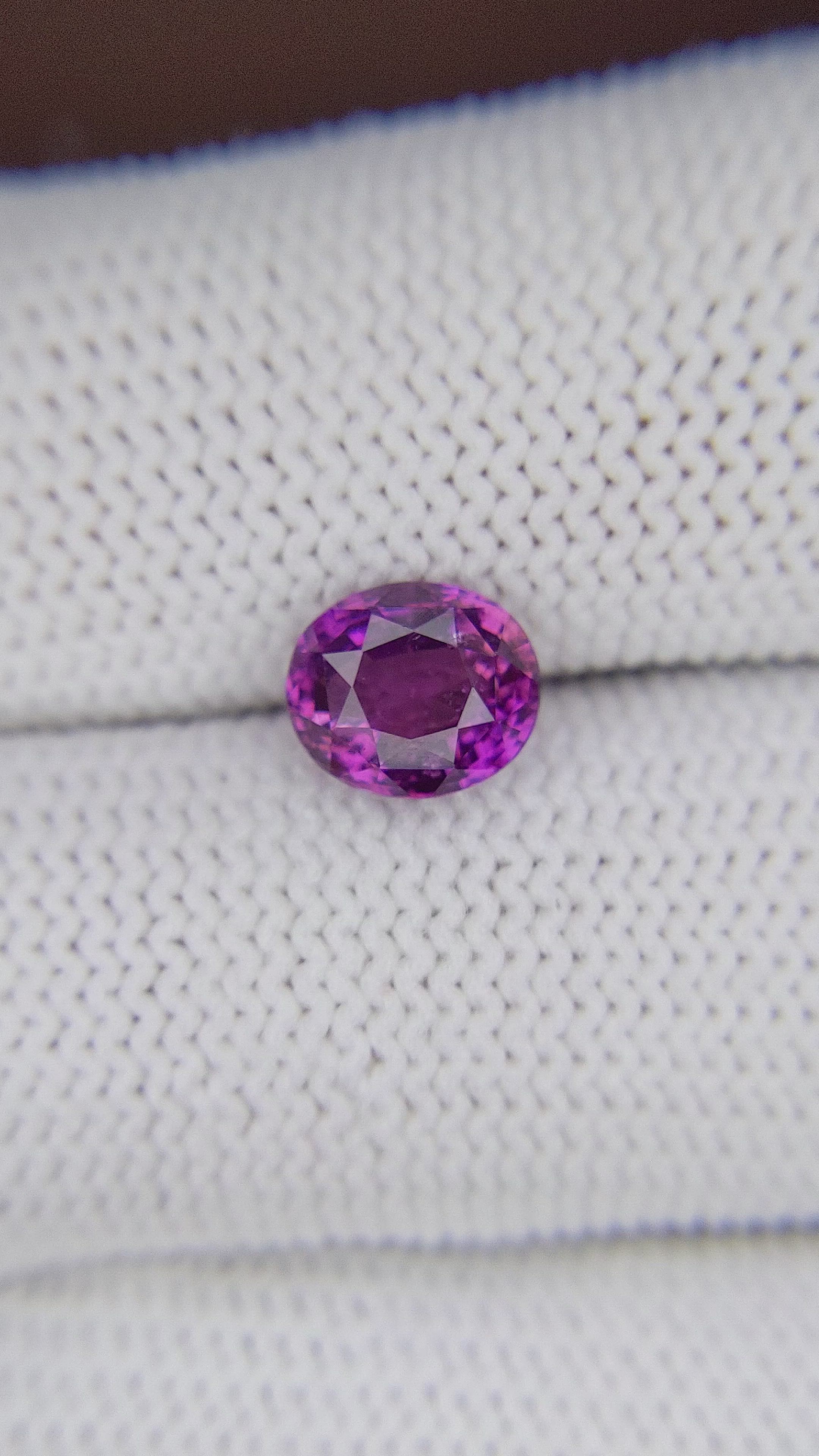 2.03 Ct. Pinkish Purple Sapphire from Ceylon (Sri Lanka) Size Video