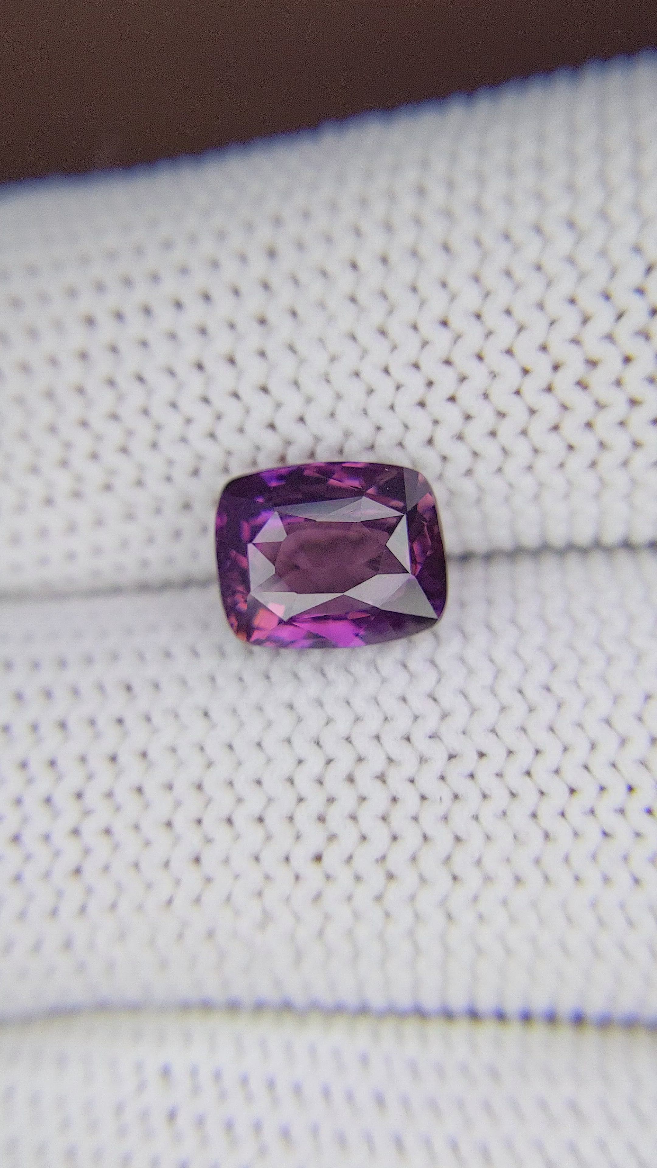 2.99 Ct. Pinkish Purple Sapphire from Ceylon (Sri Lanka) Size Video
