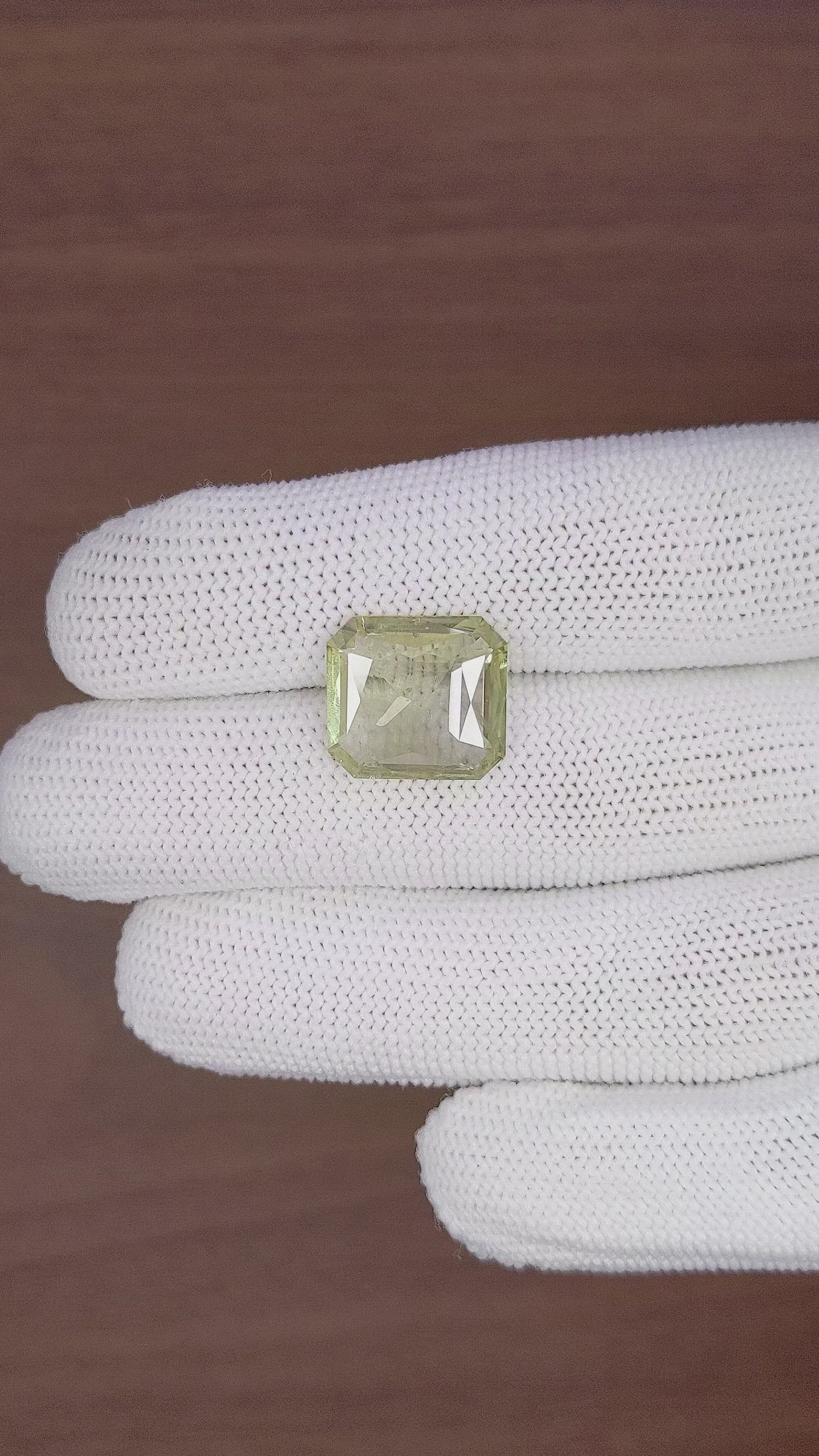 9.79 Ct. Brownish Green Sapphire from Ceylon (Sri Lanka) Size Video