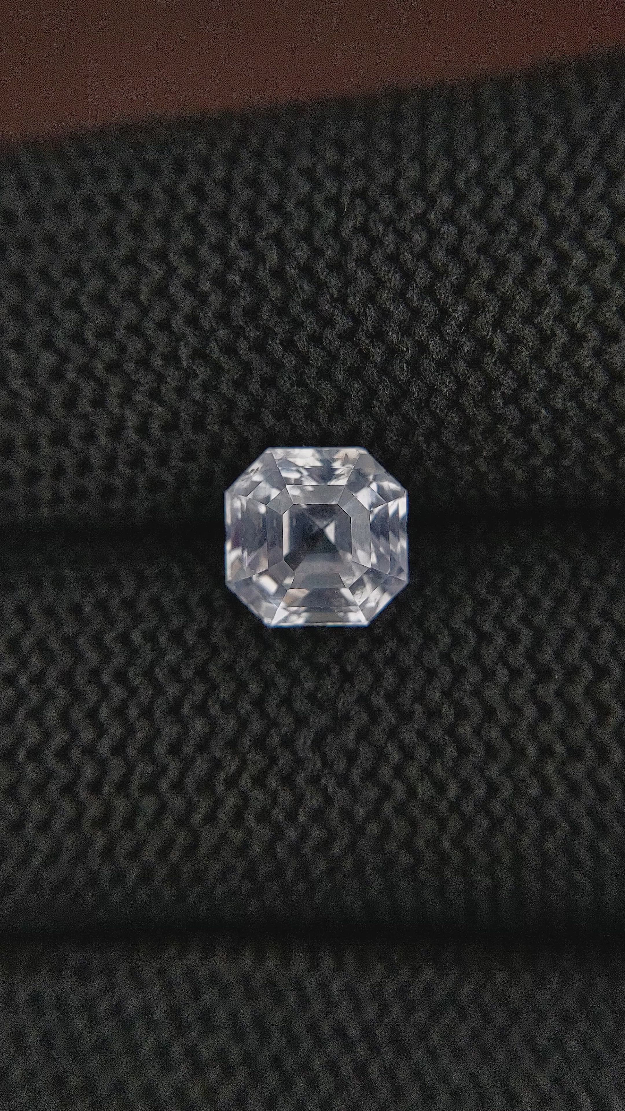 2.57 Ct. White Sapphire from Ceylon (Sri Lanka) Size Video