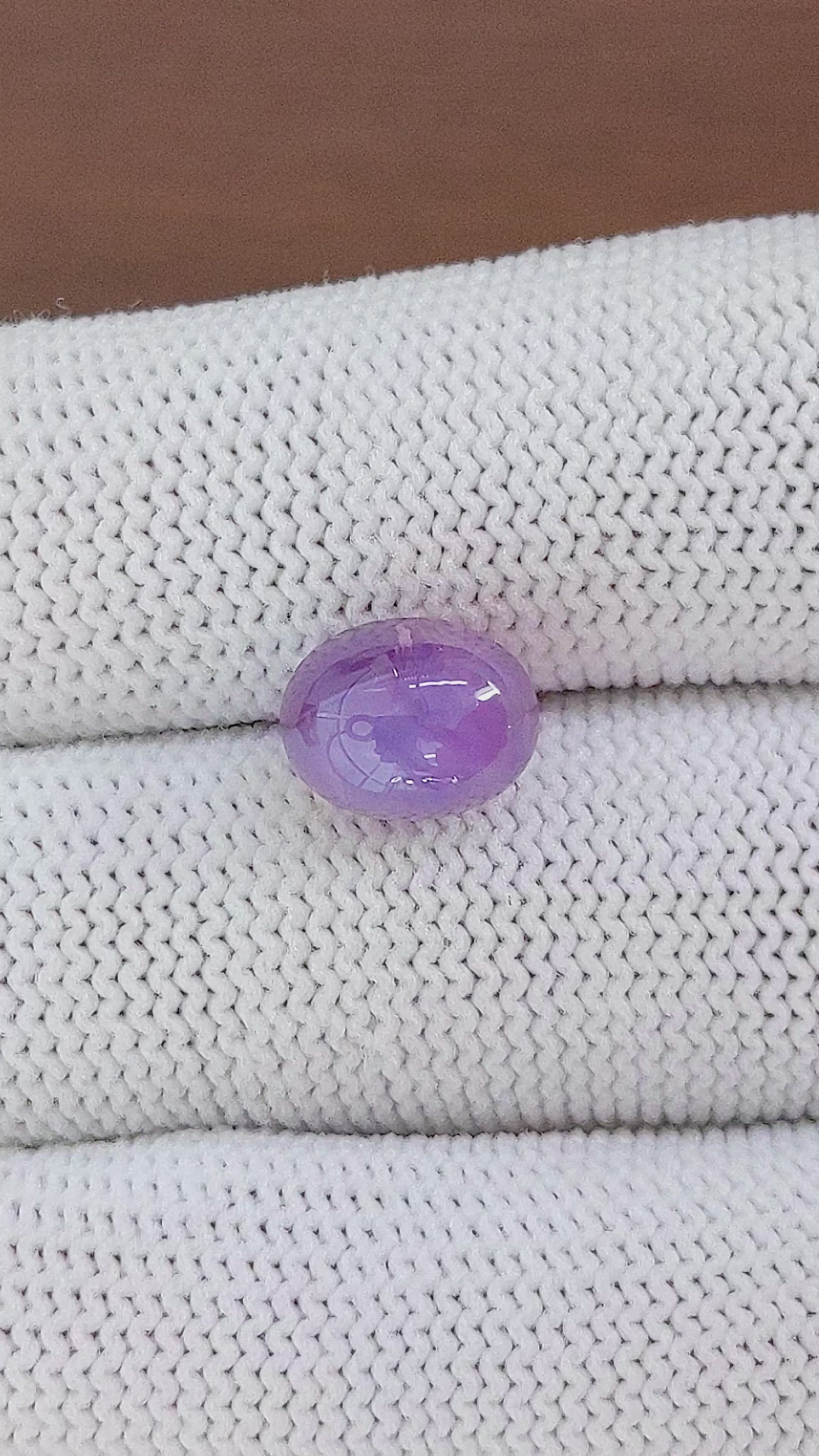 6.53 Ct. Bluish Purple Star Sapphire from Ceylon (Sri Lanka) Size Video