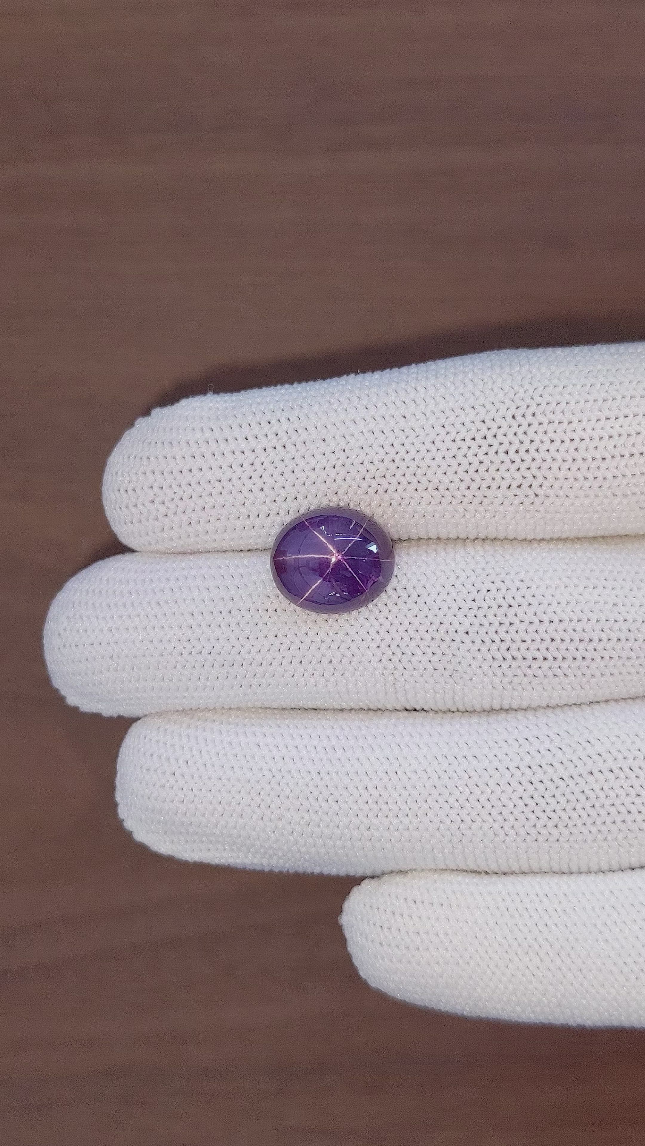 9.88 Ct. Purple Star Sapphire from Ceylon (Sri Lanka) Size Video