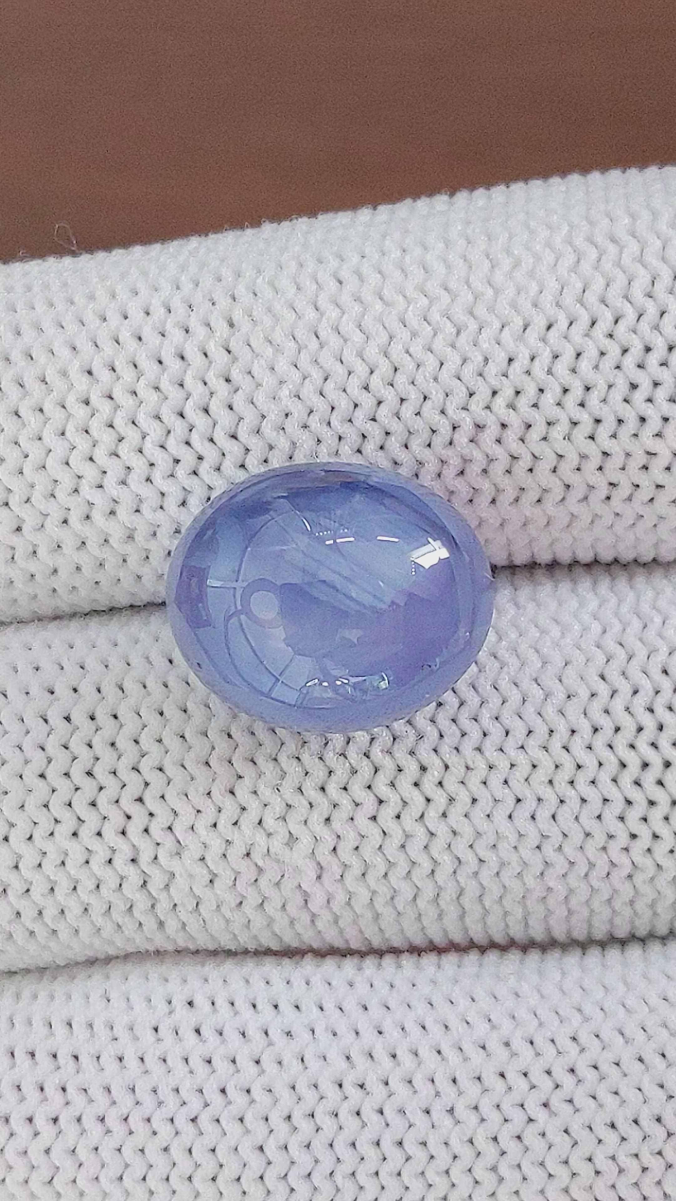 21.10 Ct. Blue Star Sapphire from Ceylon (Sri Lanka) Size Video