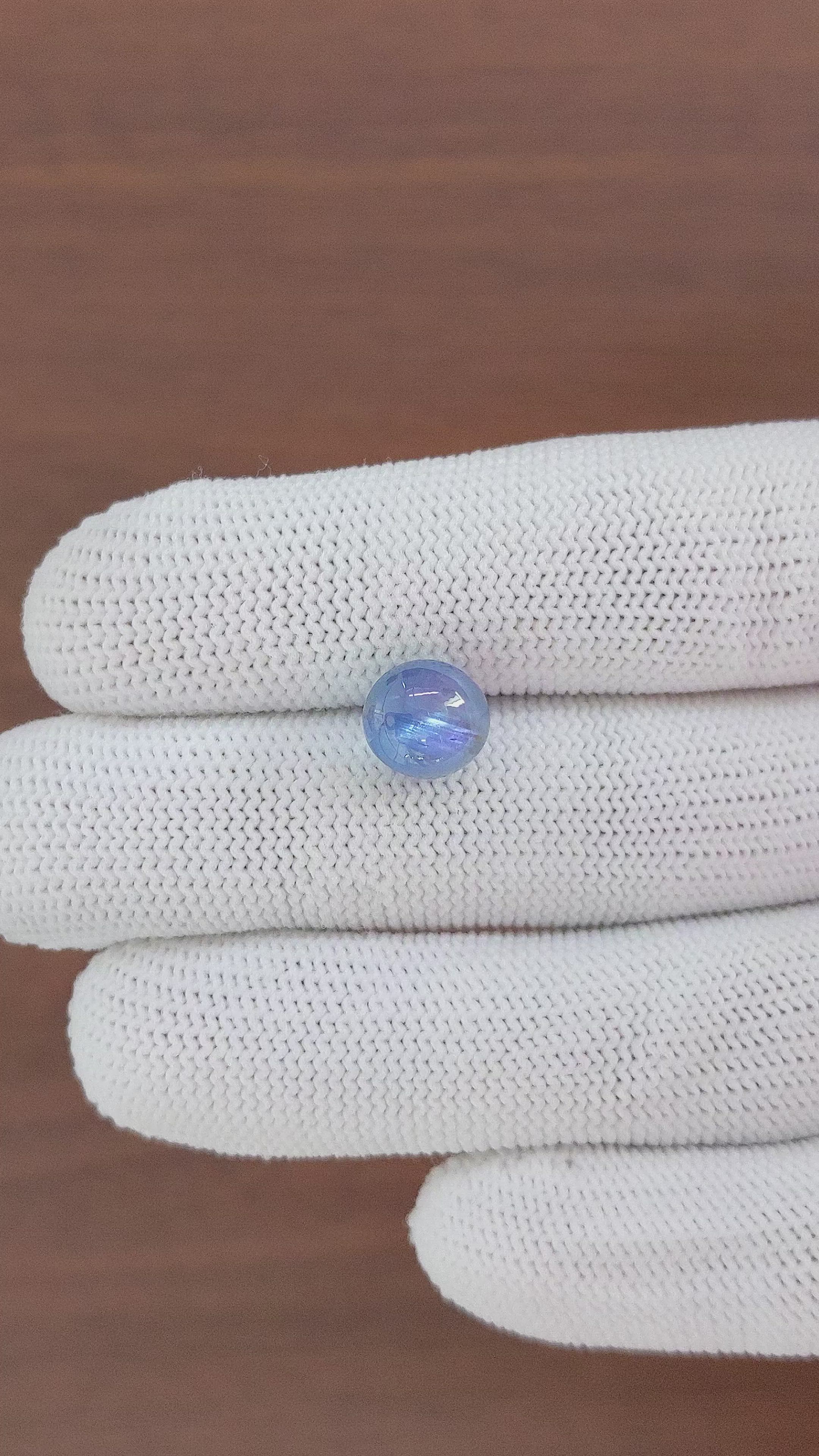 6.07 Ct. Blue Star Sapphire from Ceylon (Sri Lanka) Size Video