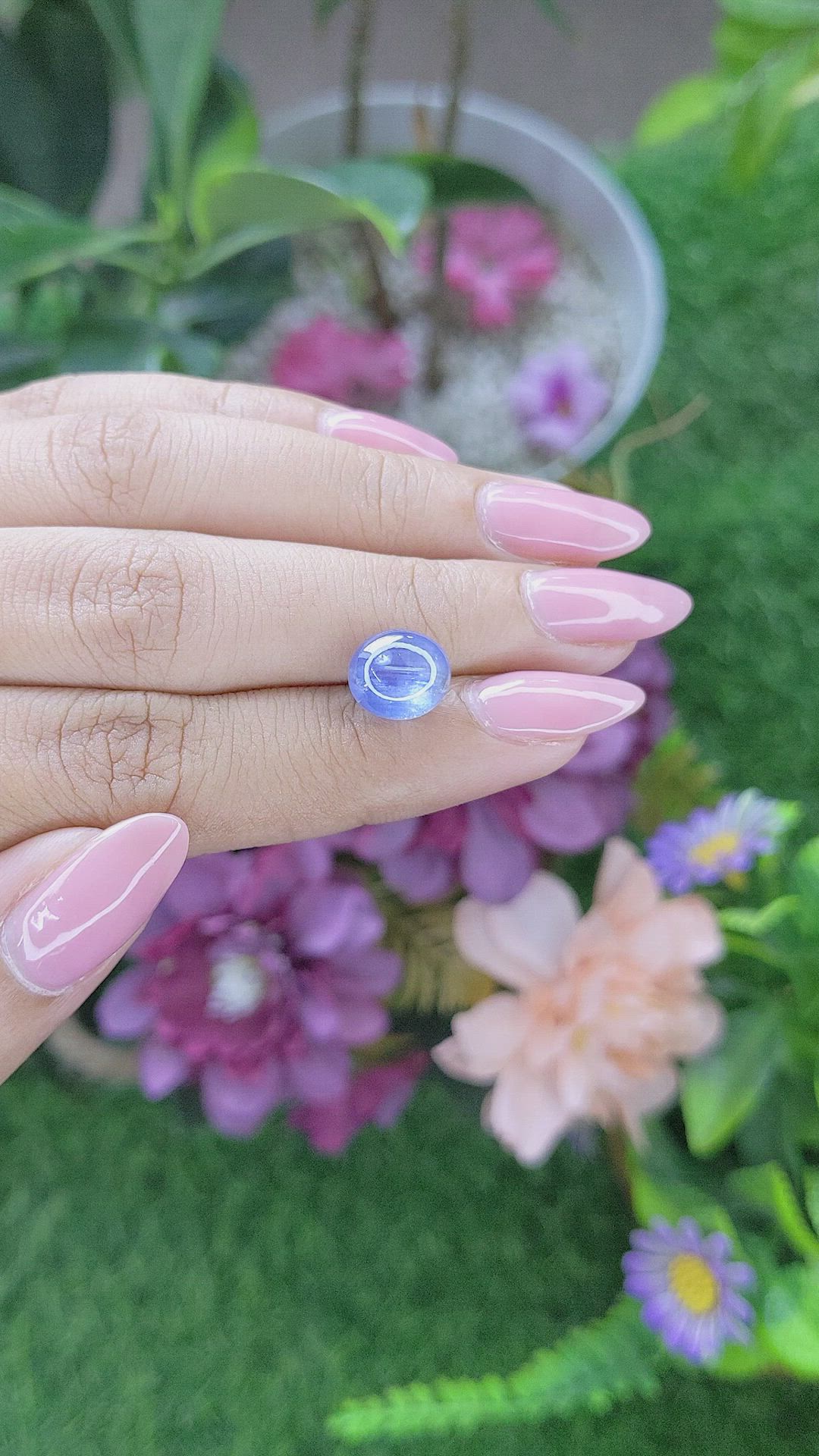 6.07 Ct. Blue Star Sapphire from Ceylon (Sri Lanka) Size Video