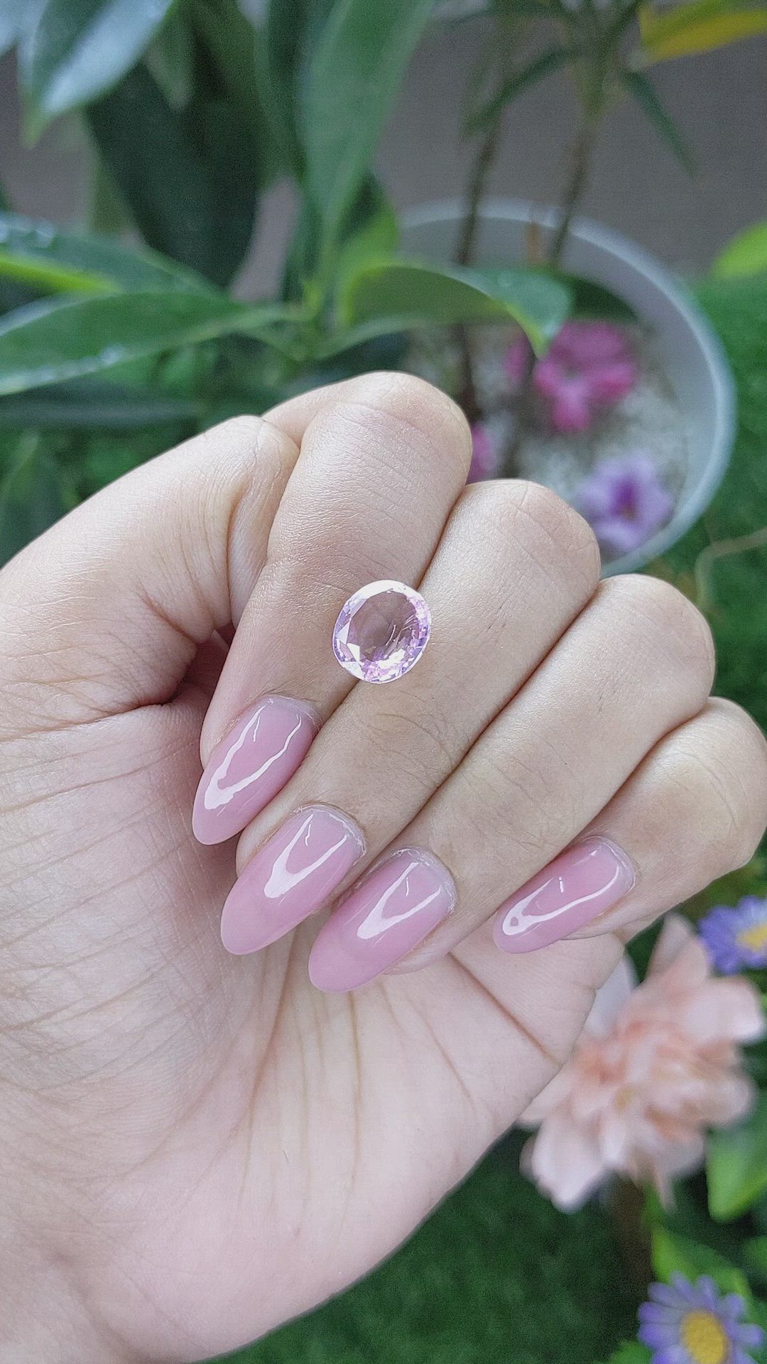 3.58 Ct. Pink Sapphire from Ceylon (Sri Lanka) Size Video
