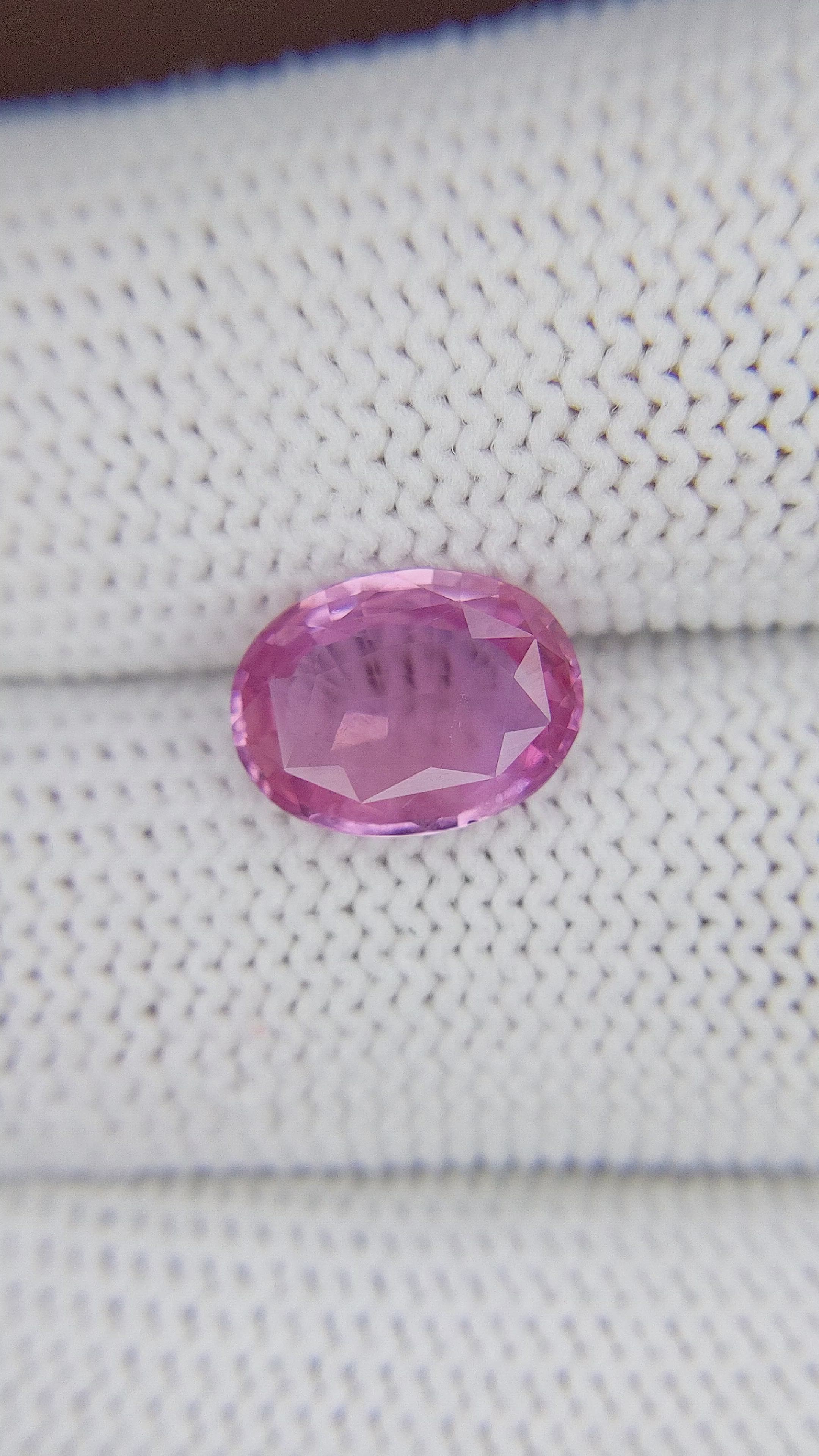3.01 Ct. Purplish Pink Sapphire from Ceylon (Sri Lanka) Size Video