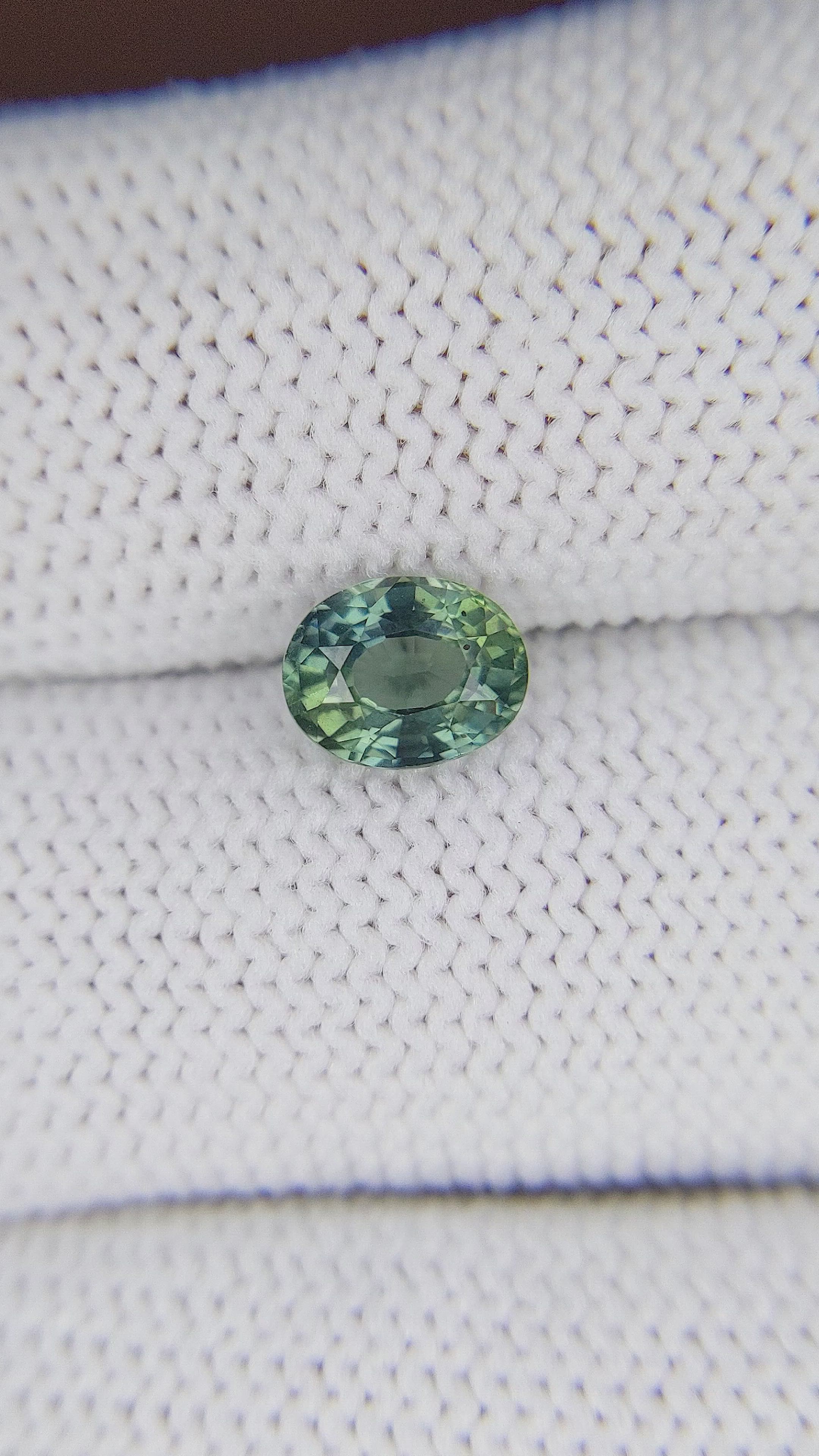 1.39 Ct. Bluish Green Sapphire from Tanzania Size Video