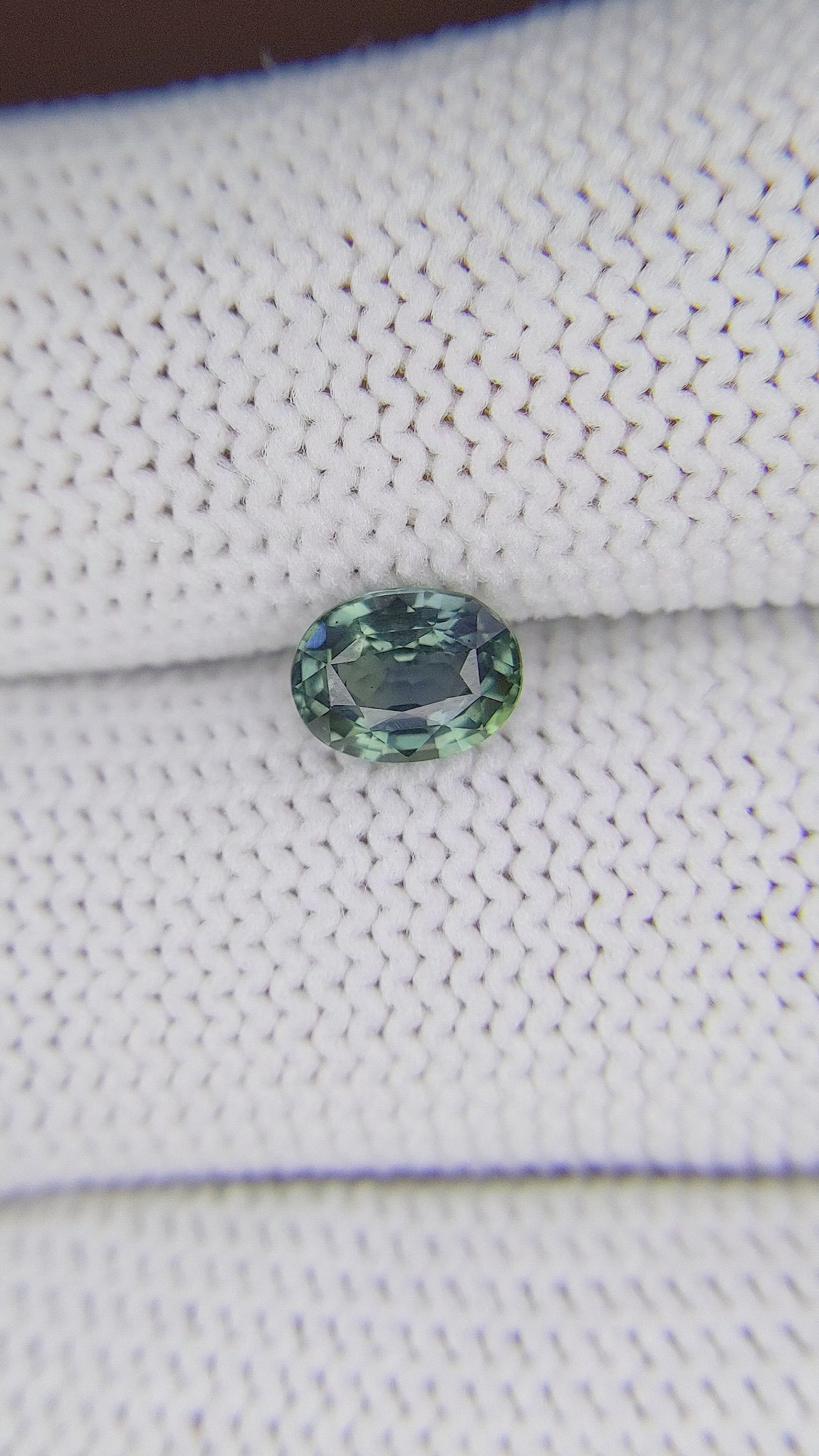1.19 Ct. Bluish Green Sapphire from Tanzania Size Video