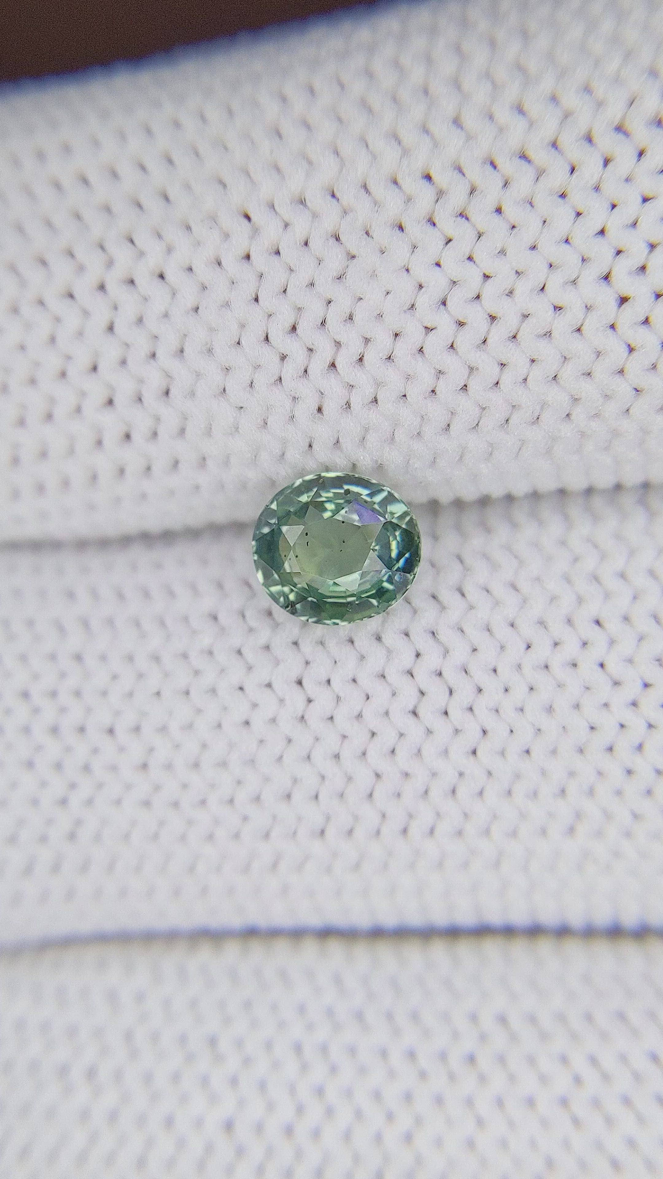 1.17 Ct. Bluish Green Sapphire from Tanzania Size Video