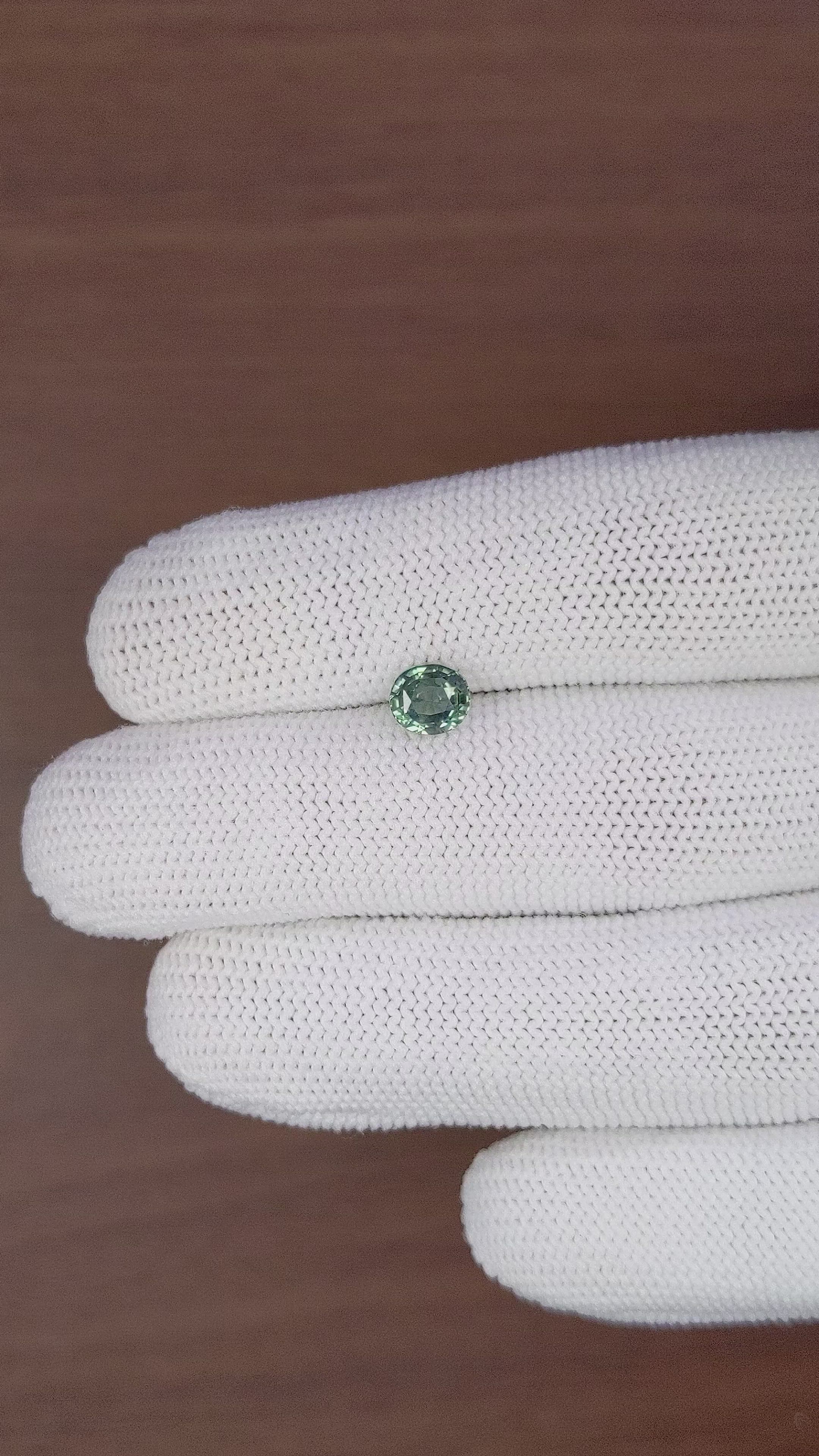 1.21 Ct. Bluish Green Sapphire from Tanzania Size Video
