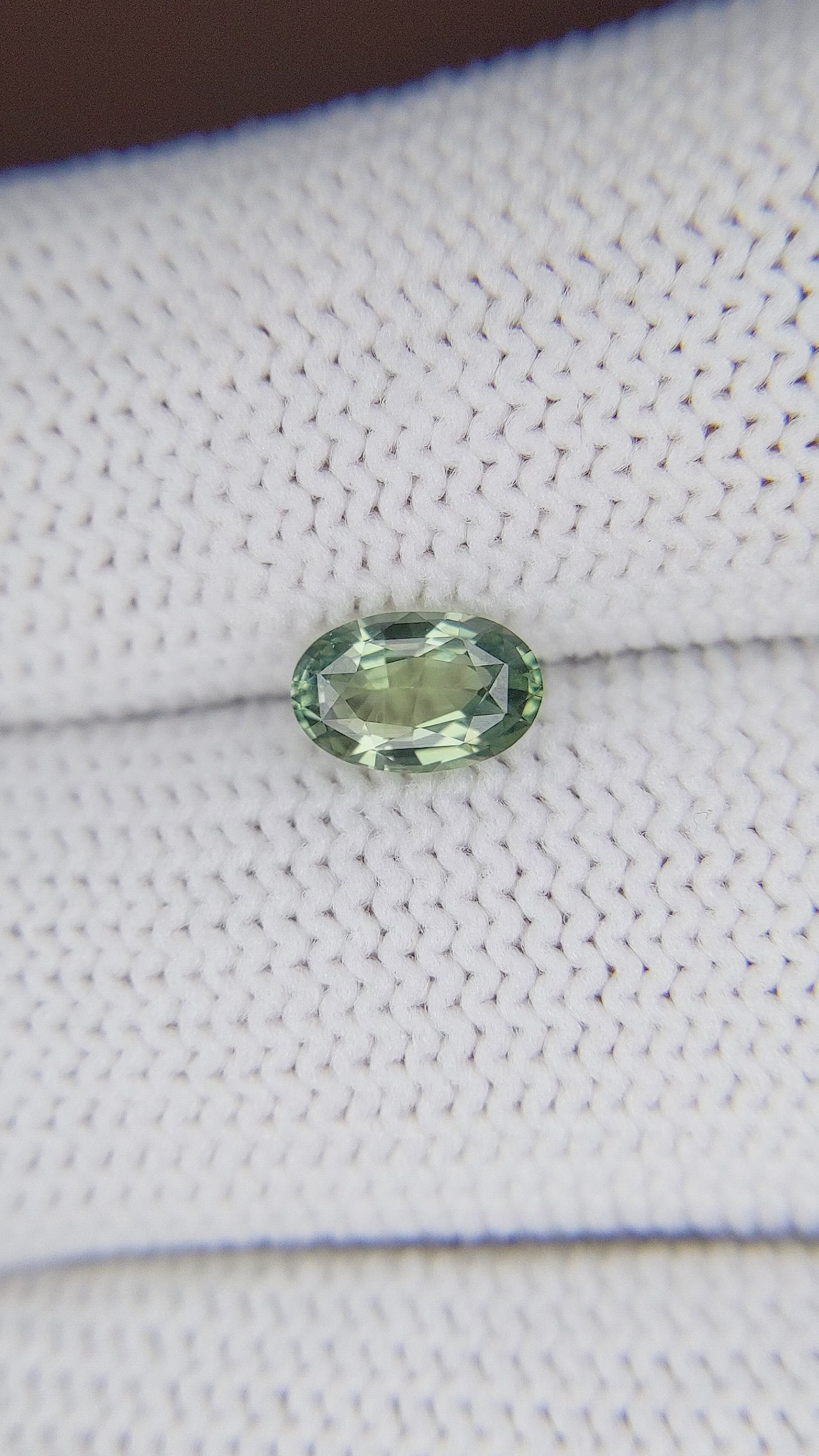 1.01 Ct. Green Sapphire from Tanzania Size Video